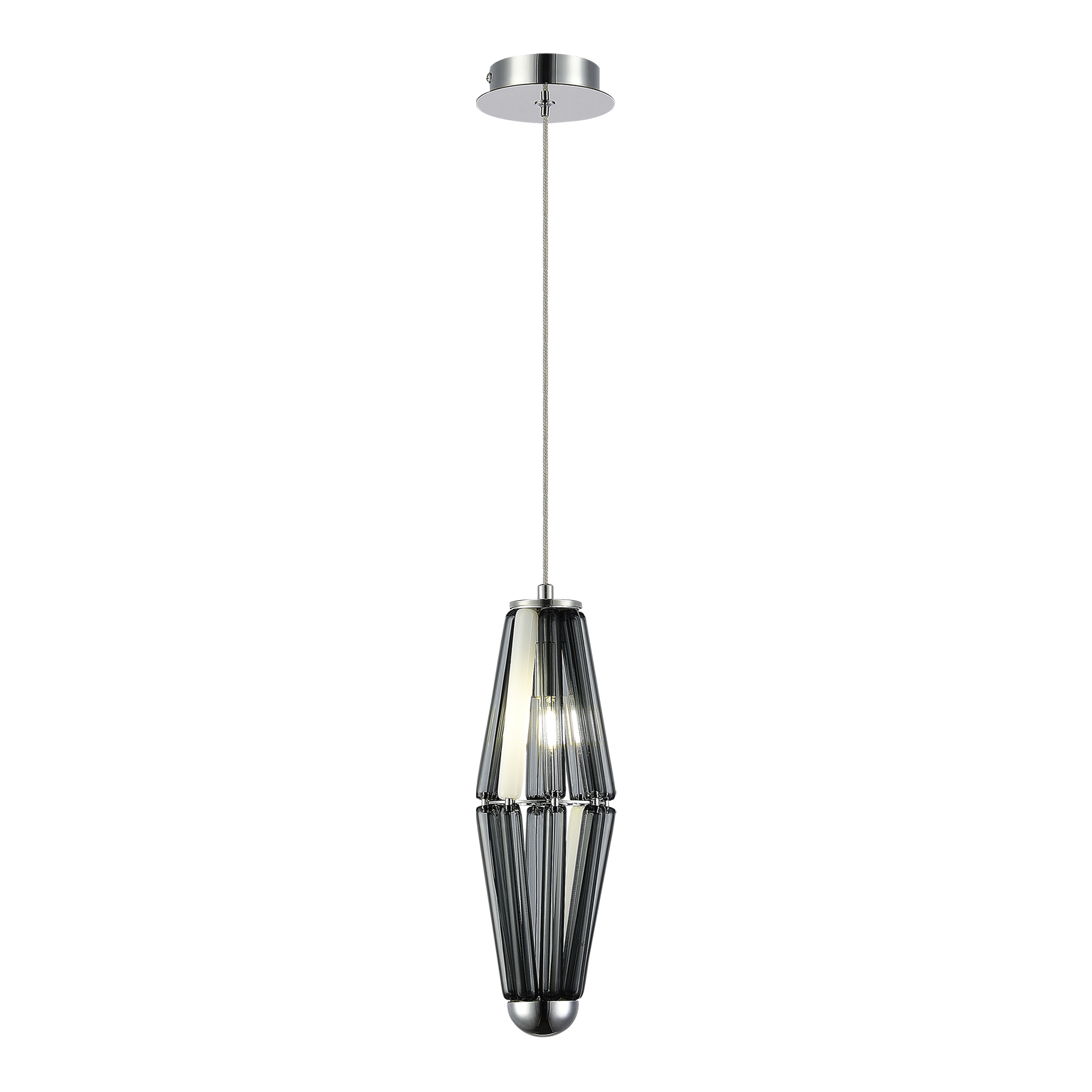SL1242.103.01 Светильник подвесной ST-Luce Хром/Дымчатый G9 1*5W 4000K CIARA