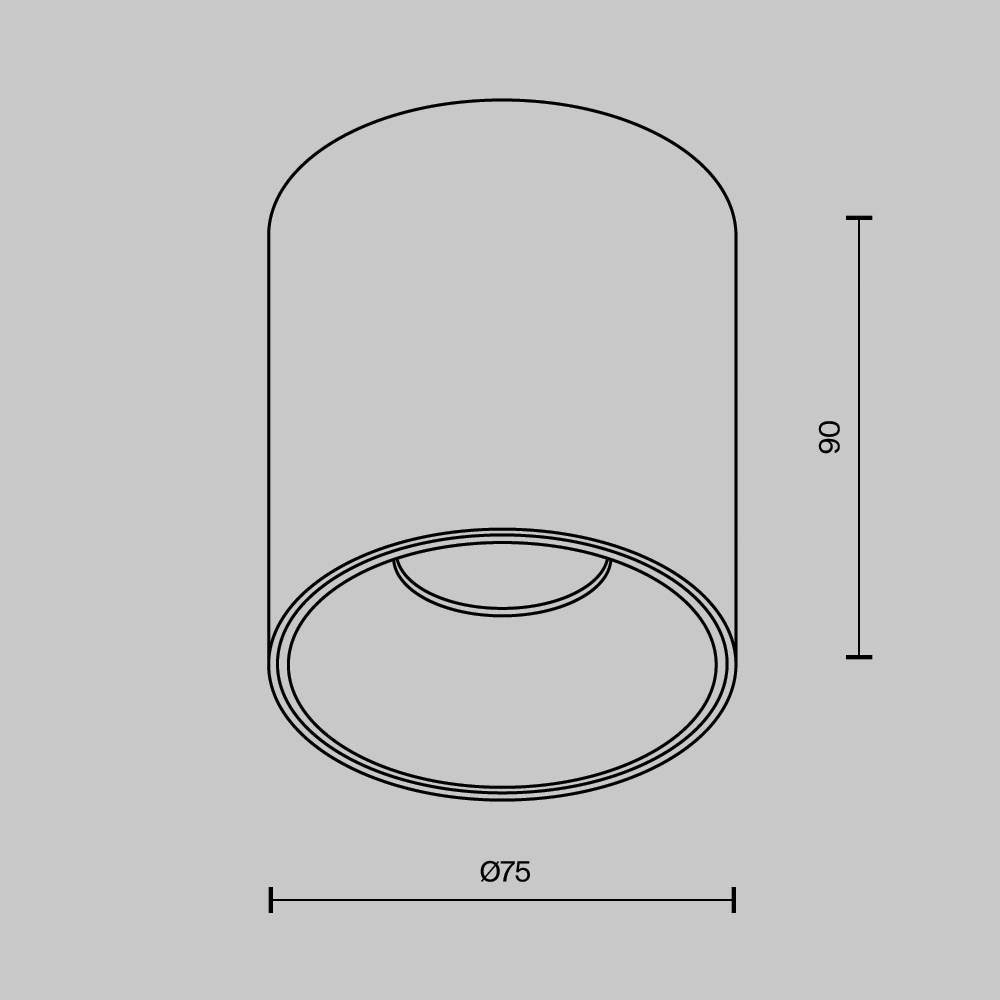 Потолочный светильник Technical C064CL-12W4K-RD-B