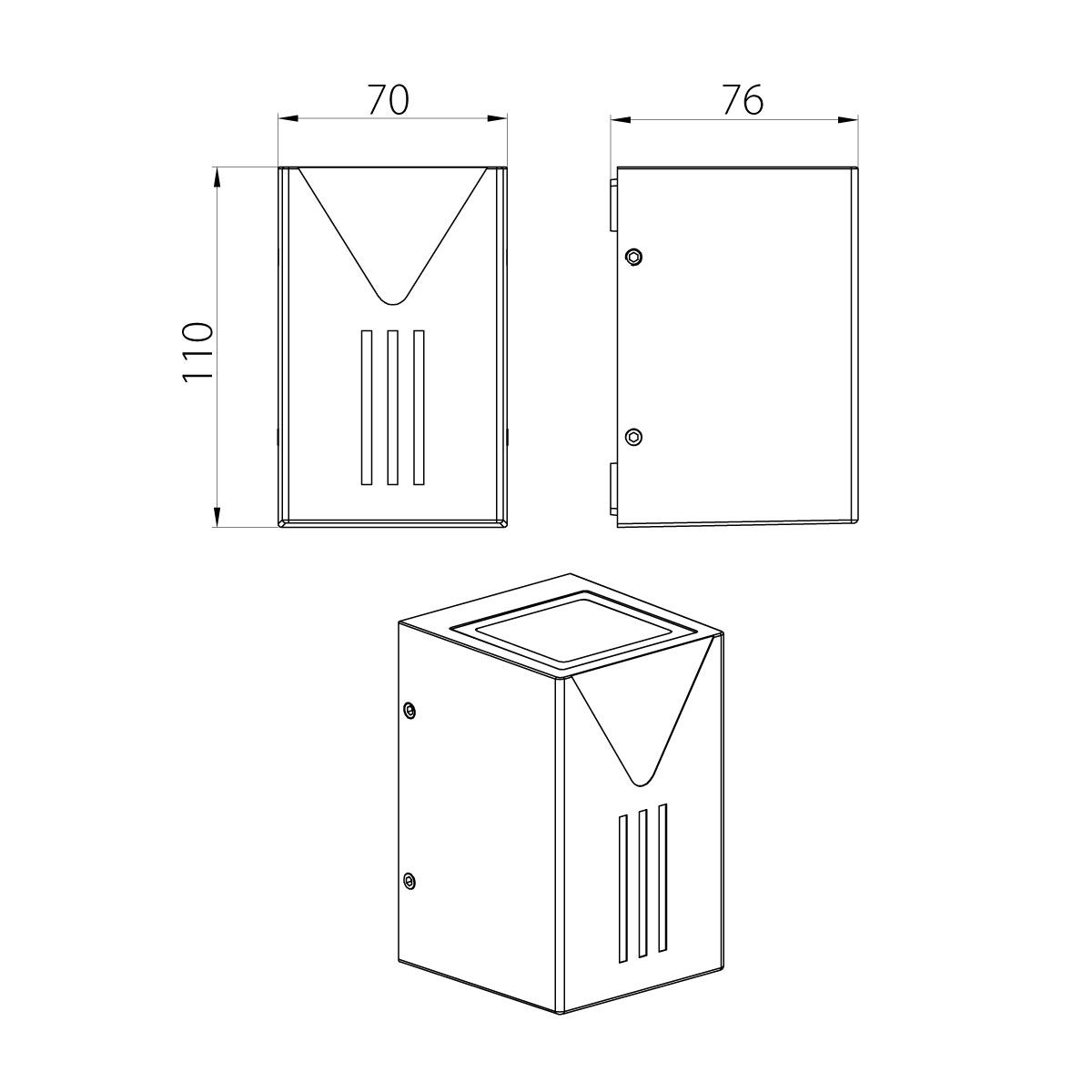 Настенный фонарь Natural Concepts, Арт. NC-003333-DG
