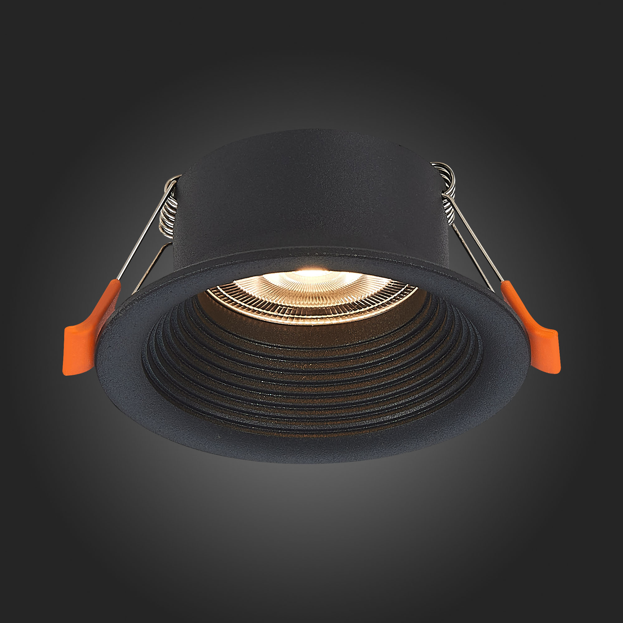 ST202.408.01 Св-к встр. Черный GU10 1*50W  D89xH40 220V Без ламп Встраиваемые светильники