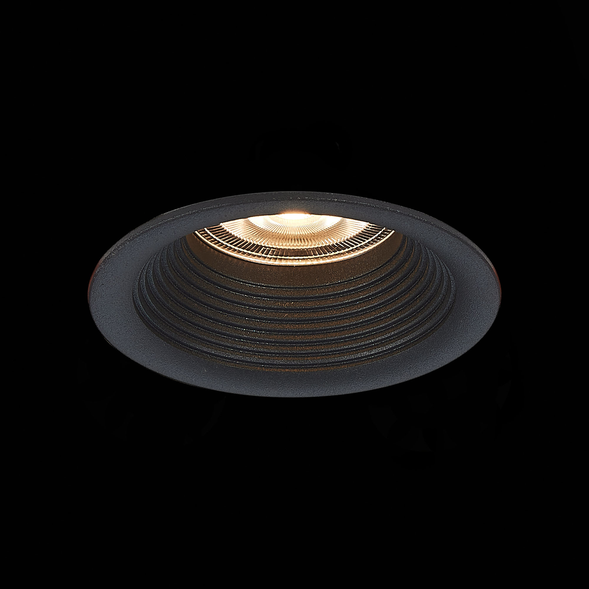 ST202.408.01 Св-к встр. Черный GU10 1*50W  D89xH40 220V Без ламп Встраиваемые светильники