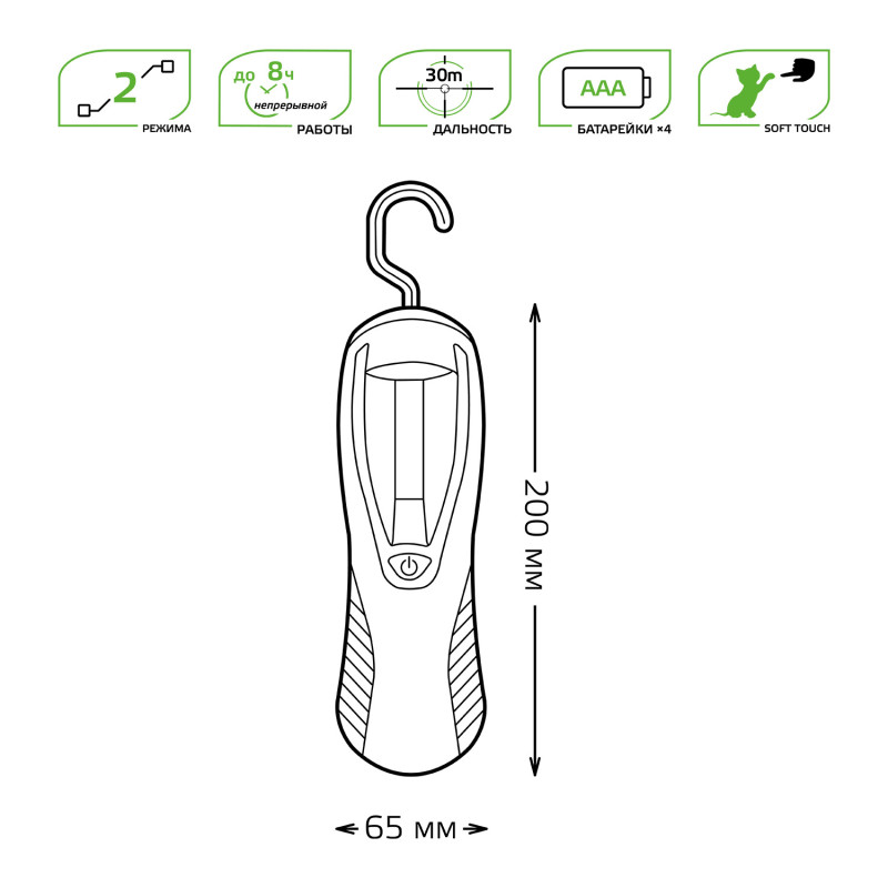 Фонарь Gauss GF504
