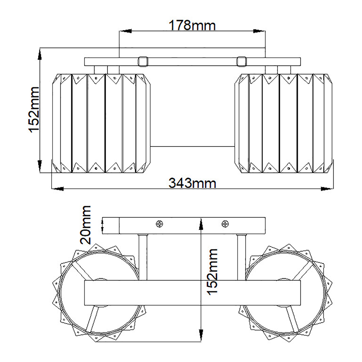 Бра для ванных комнат Quoizel, Арт. QZ-DIVINE2-PC-BATH