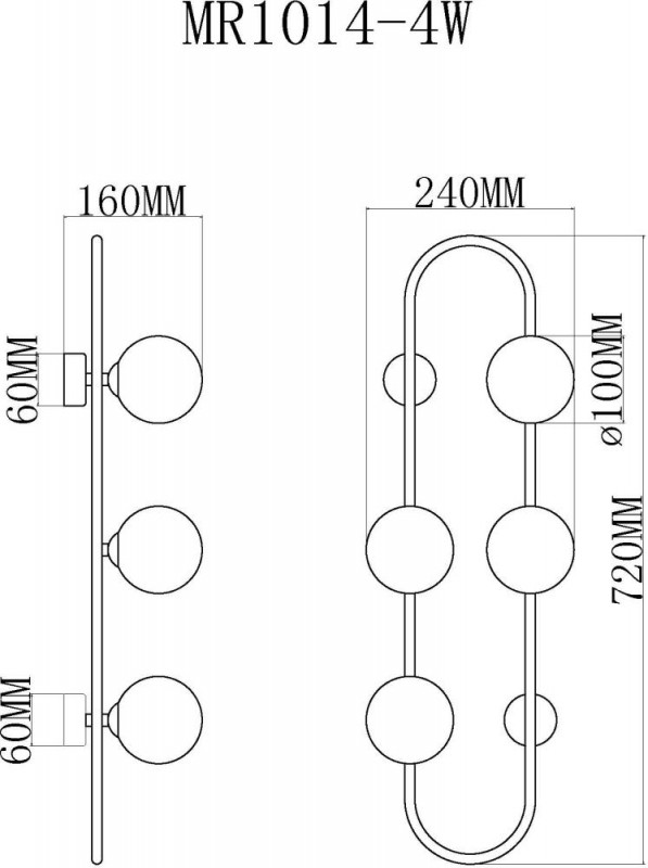 Бра MyFar MR1014-4W