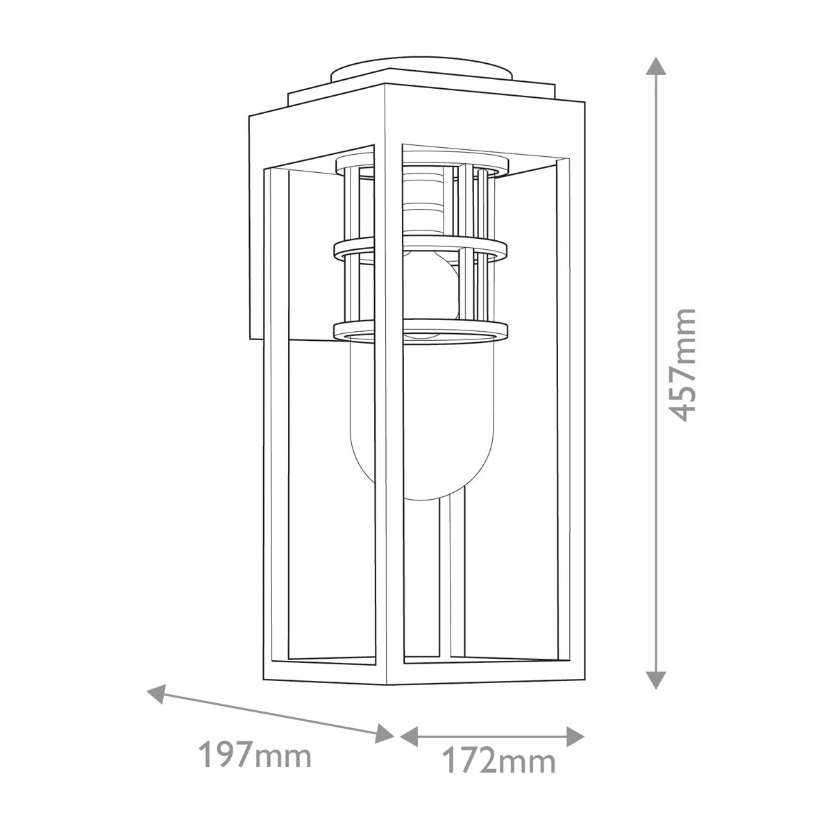 Настенный фонарь Kichler, Арт. KL-HONE-M-BKT