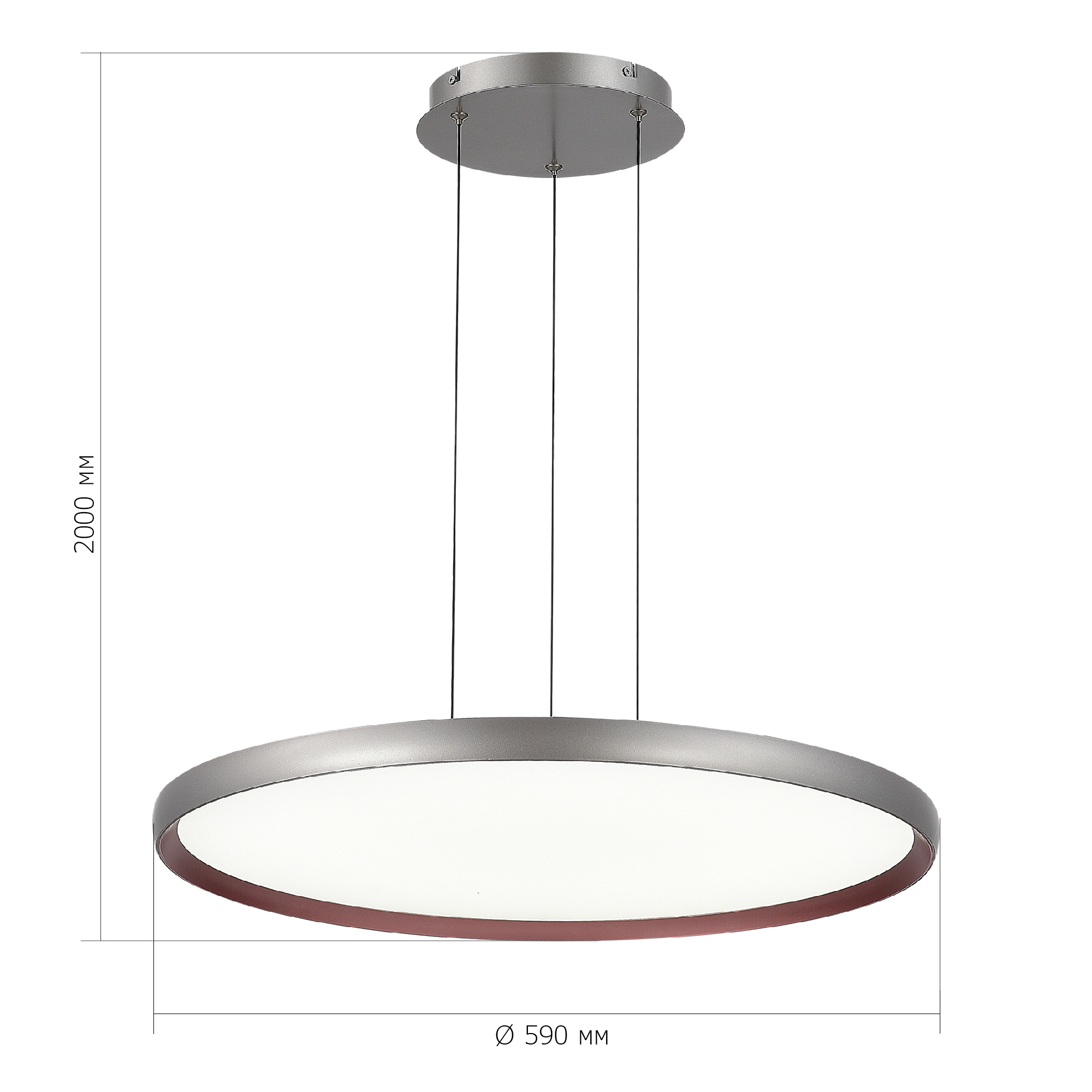 SL6015.413.01 Светильник подвесной ST-Luce Темно-Серый/Белый LED 1*45W 3000K-6000K SATELLITE