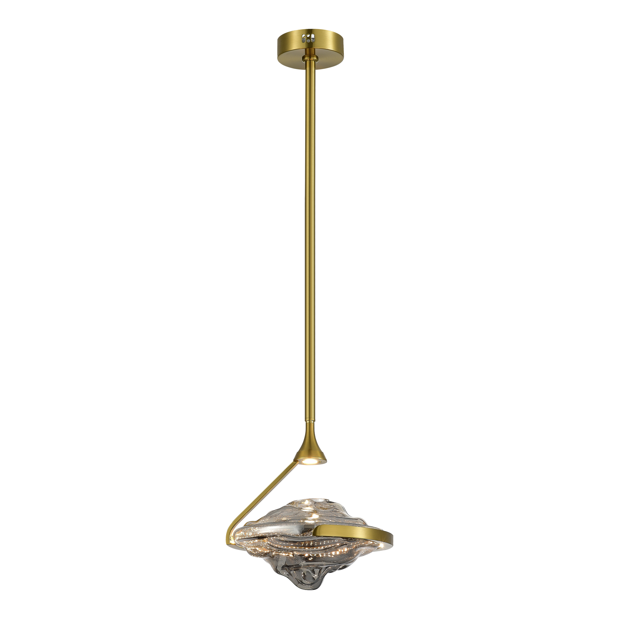 SL6115.303.01 Светильник потолочный ST-Luce Латунь/Дымчато-Серый LED 1*19W 3000K AMARA