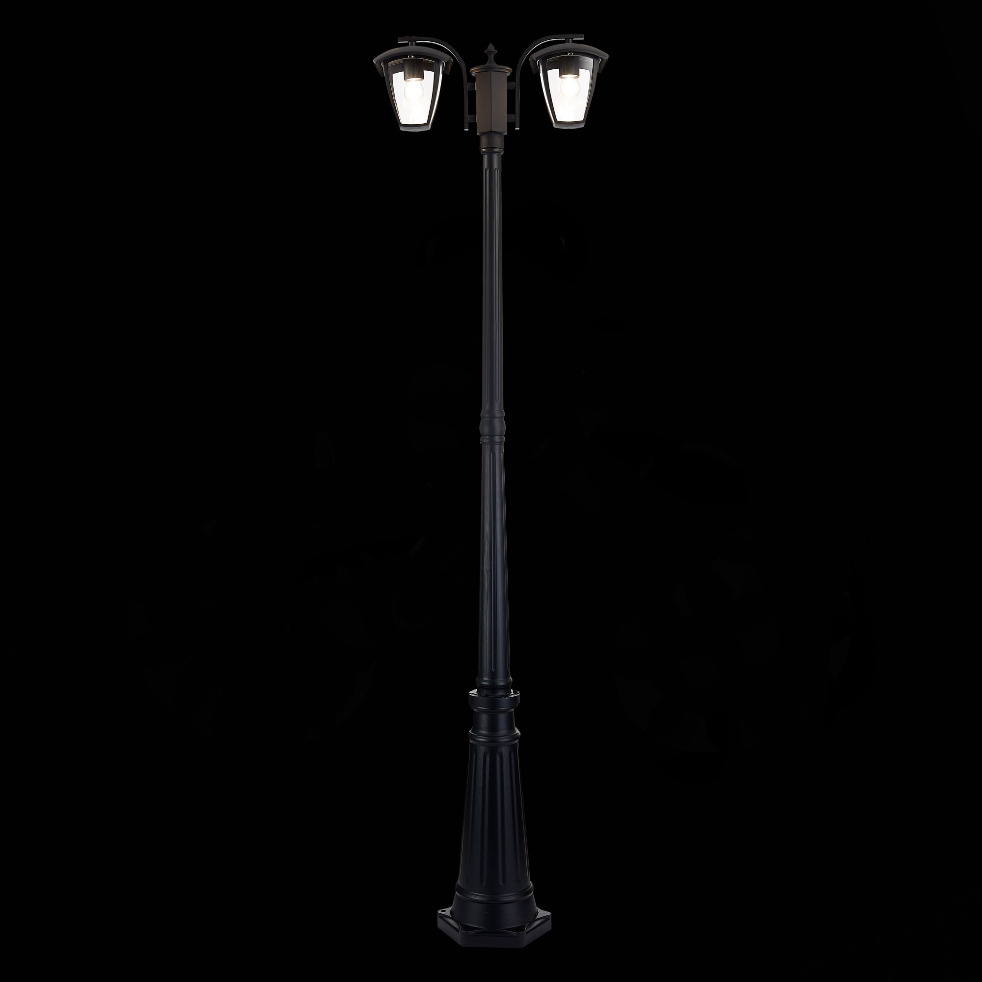 SL081.405.02 Светильник уличный наземный ST-Luce Черный/Черный, Прозрачный E27 2*40W SIVINO