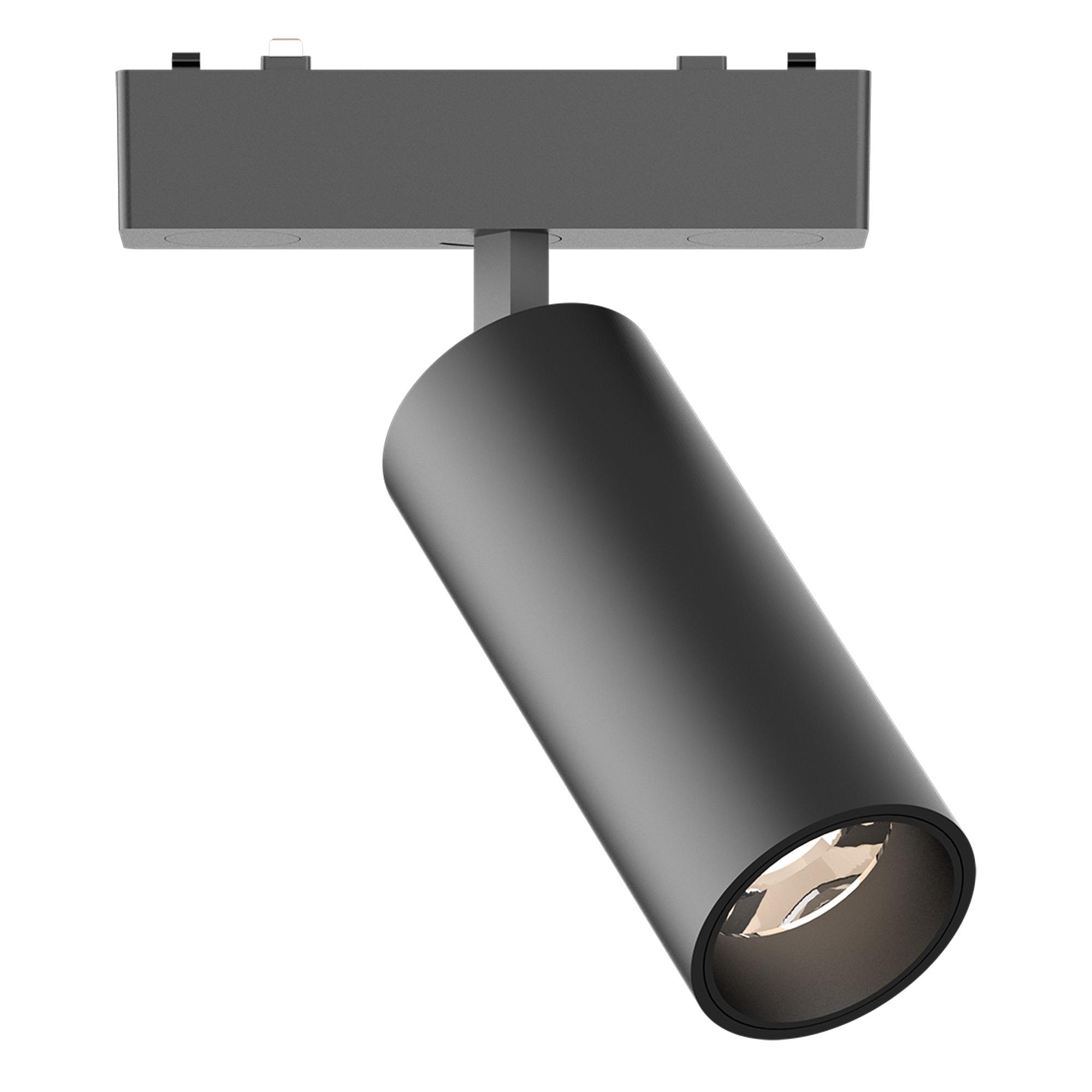 ST677.436.09 Магнитный трековый светильник Черный LED 1*9W 3000K 540Lm Ra>90 IP20 D44xH110 48V SKYFLAT