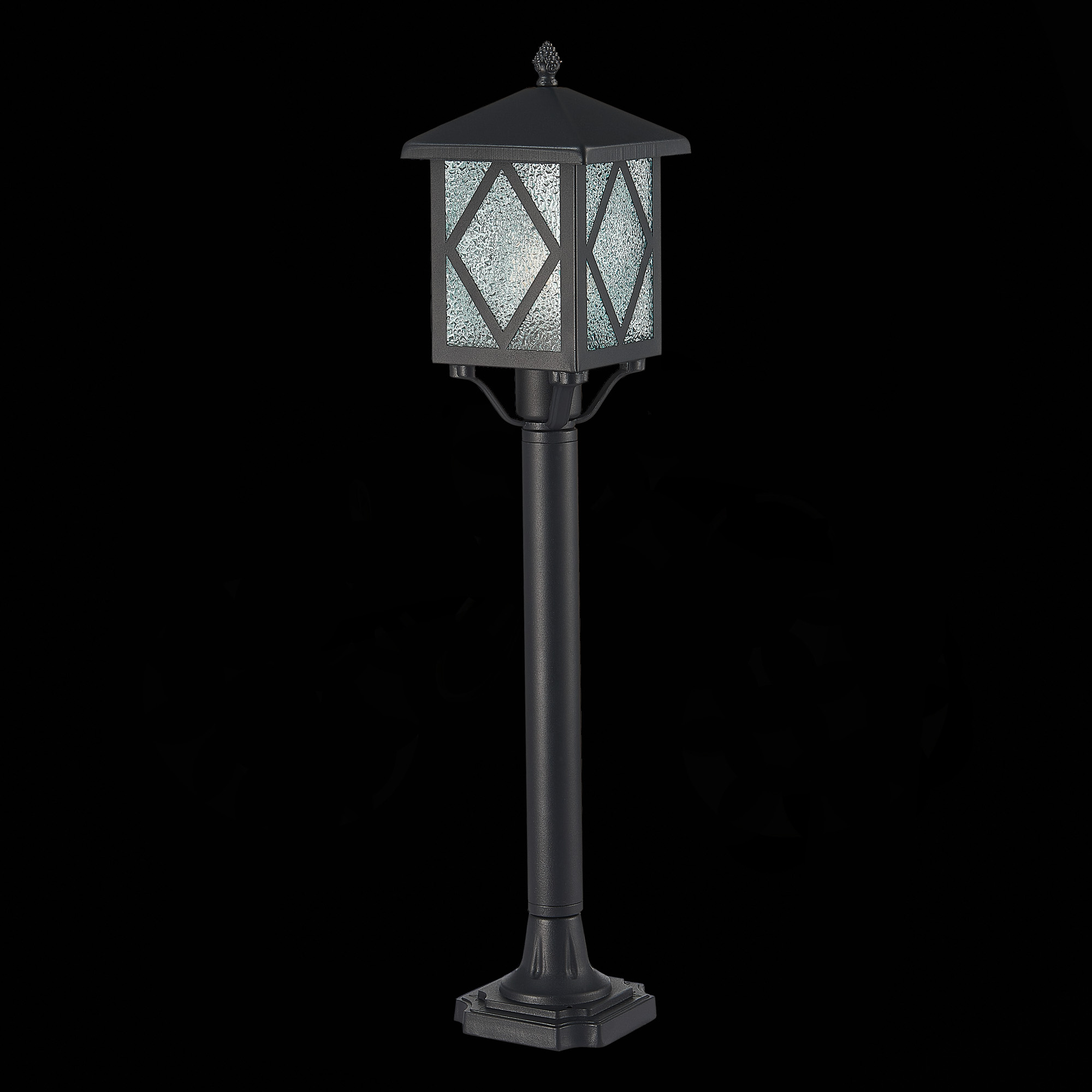SL084.415.01 Светильник уличный наземный ST-Luce Черный/Черный, Прозрачный E27 1*60W LORNE
