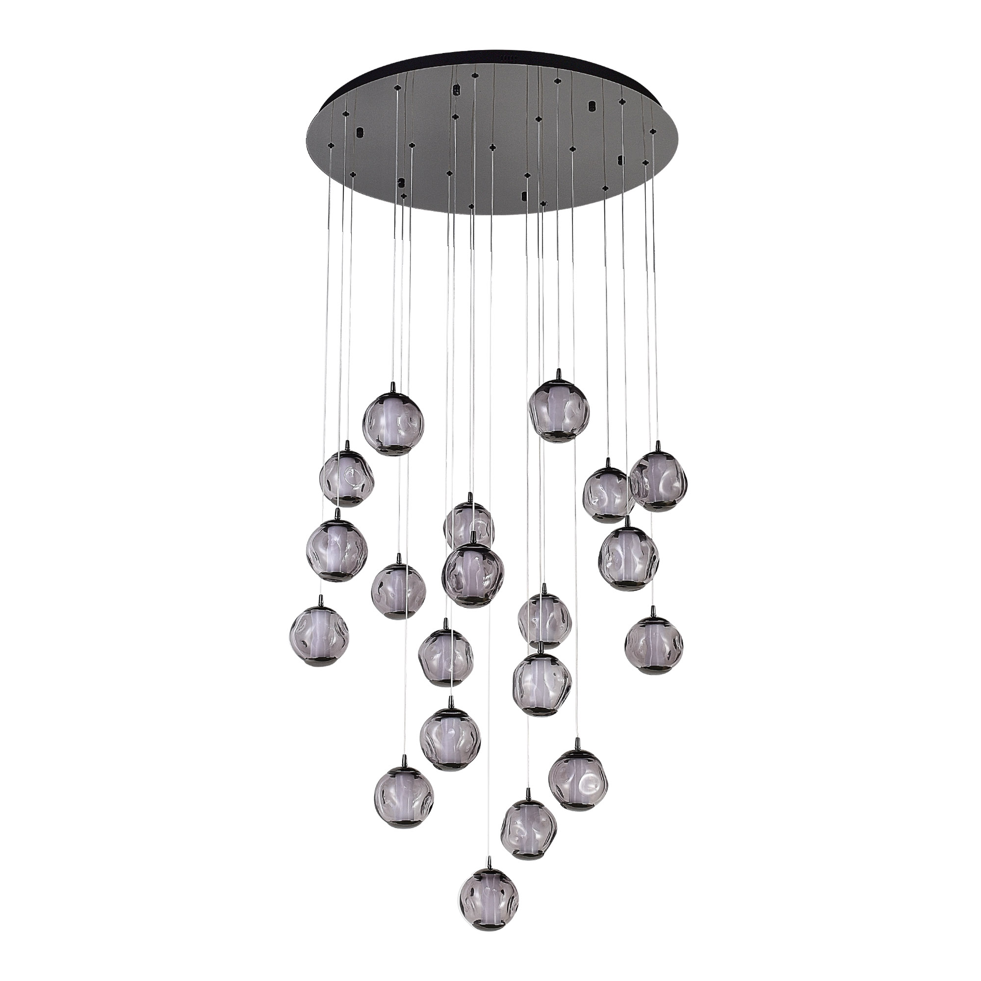 SL6520.403.20 Светильник подвесной ST-Luce черный жемчуг/прозрачно-дымчатый LED 1*100W 4000K HELMI