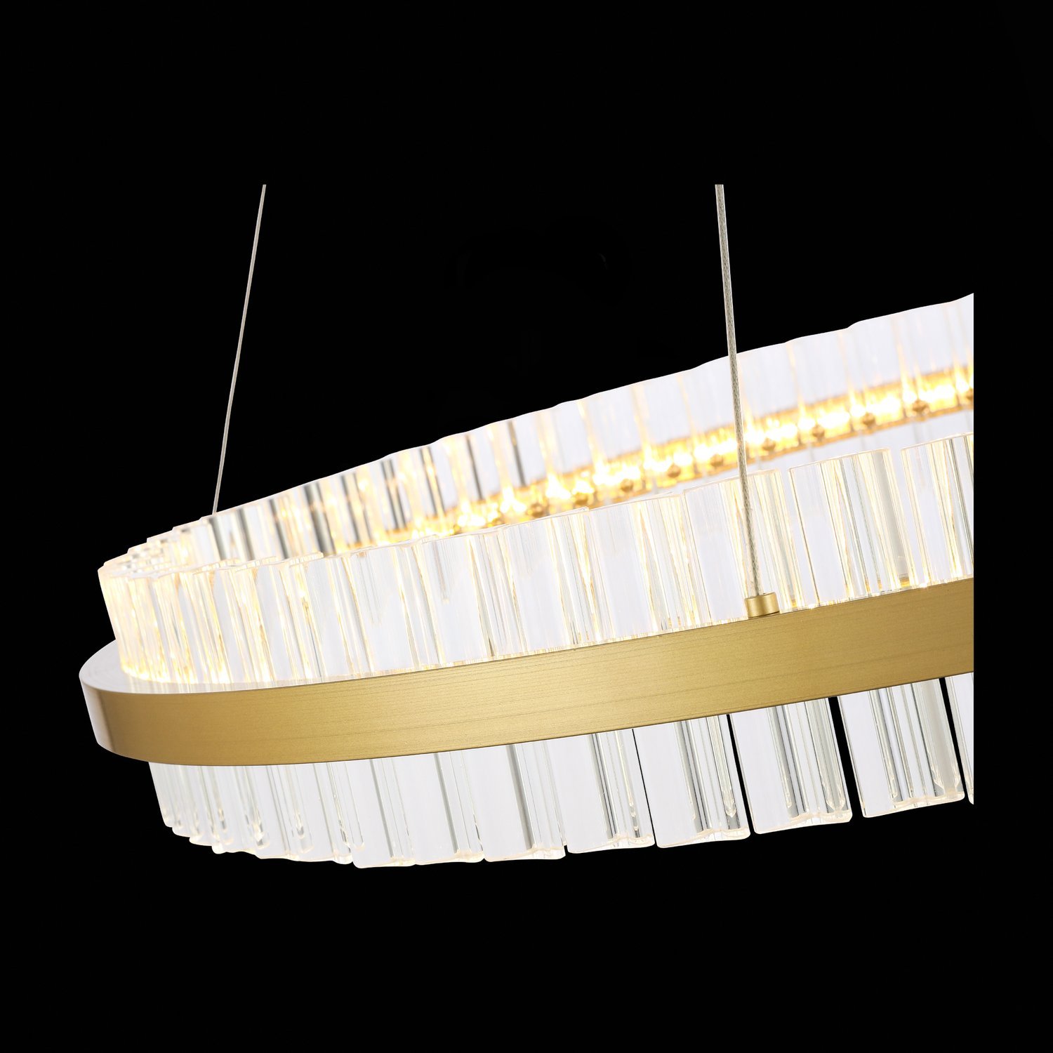 SL383.223.01 Светильник подвесной ST-Luce Матовое золото/Прозрачный LED 1*60W 3000K CHERIO