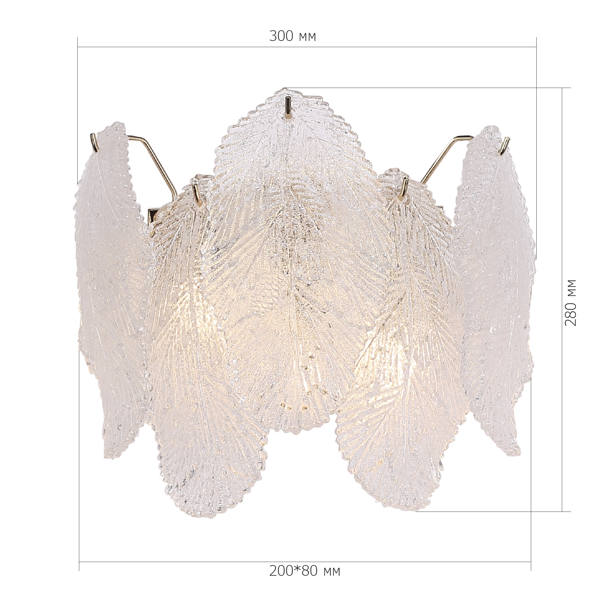 SL6135.201.02 Светильник настенный ST-Luce золотистый/прозрачный, янтарный G9LED 2*5W LIGHTSOME