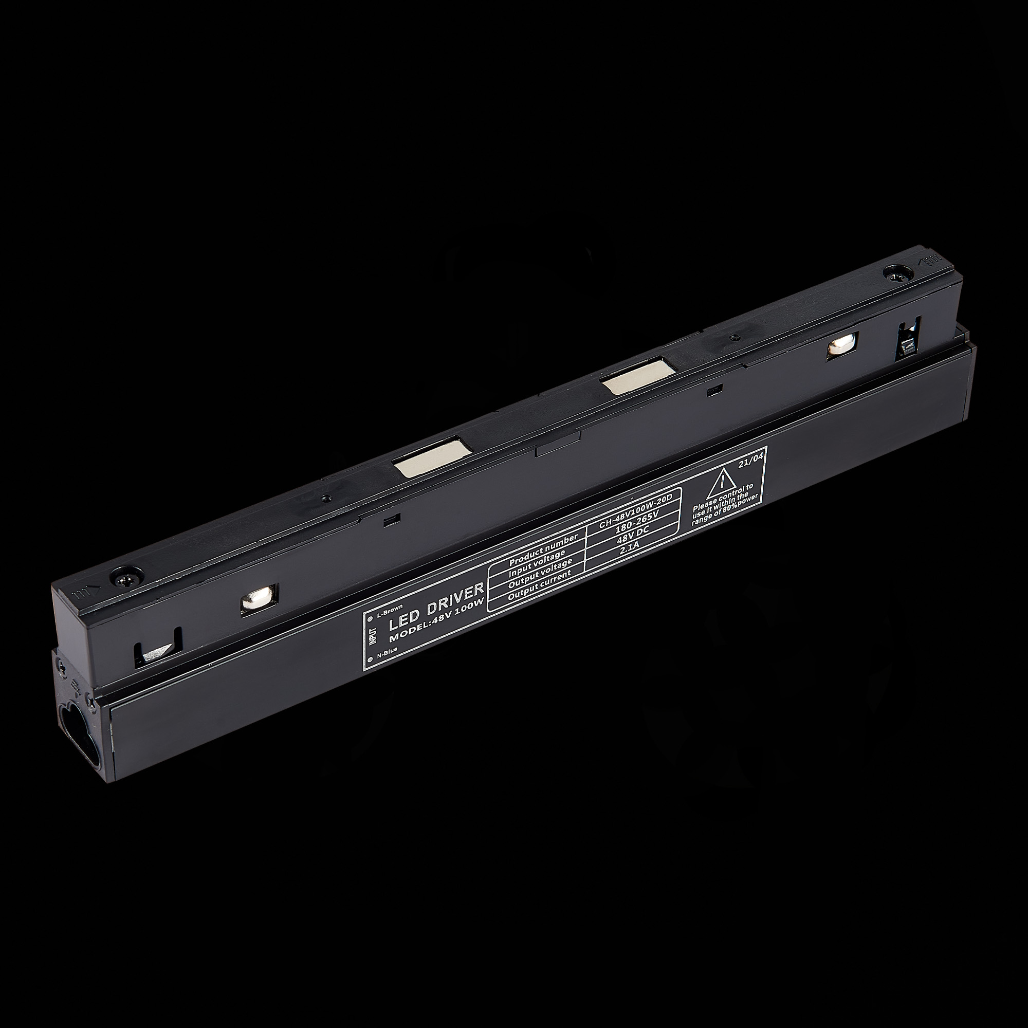 ST011.048.100.2 Источник питания для магнитных трековых шинопроводов внутренний Черный MKA-2-DRS-100 SKYLINE 48