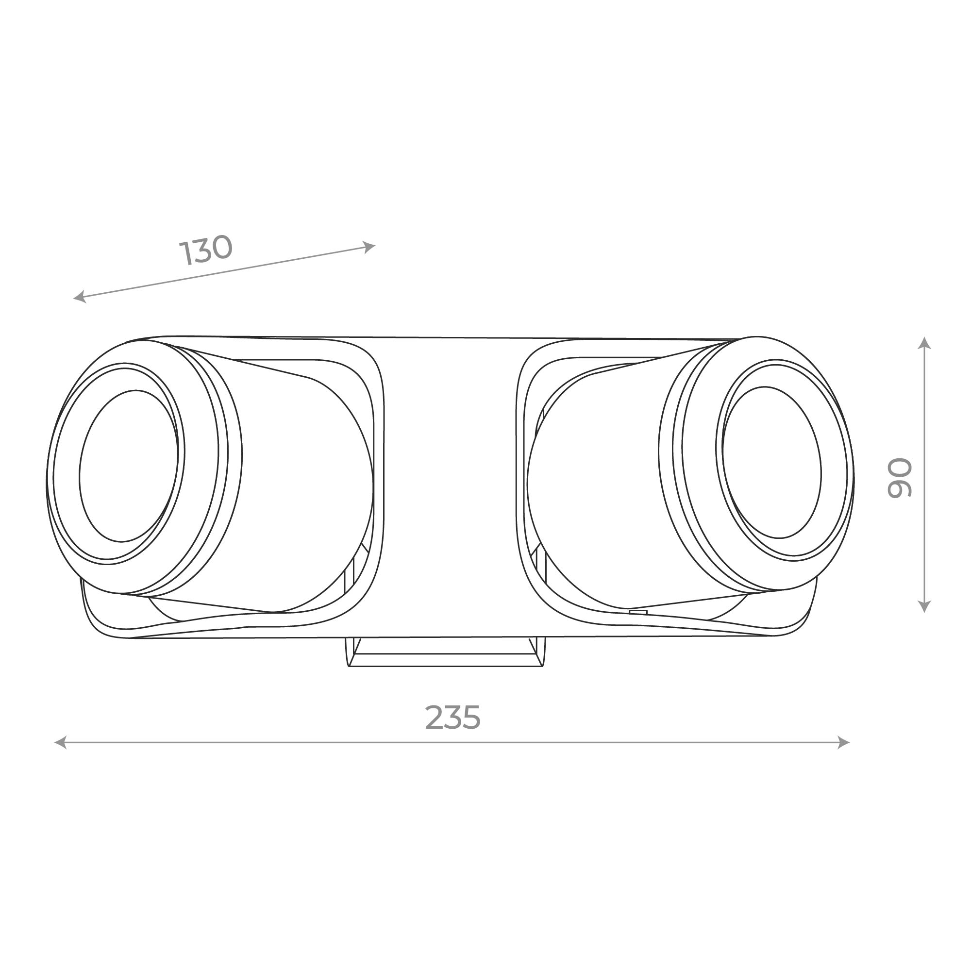 SL093.401.02 Светильник уличный настенный ST-Luce Черный/Черный, Прозрачный G5,3 2*3W ROUND