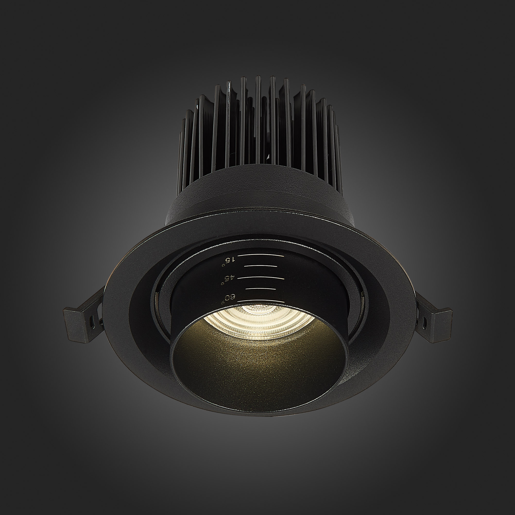 ST701.448.12 Св-к встр. Zoom Черный LED 1*12W 4000K 960Lm Ra90 15°-60° IP20 D115xH95 170-240V Встраиваемые светильники