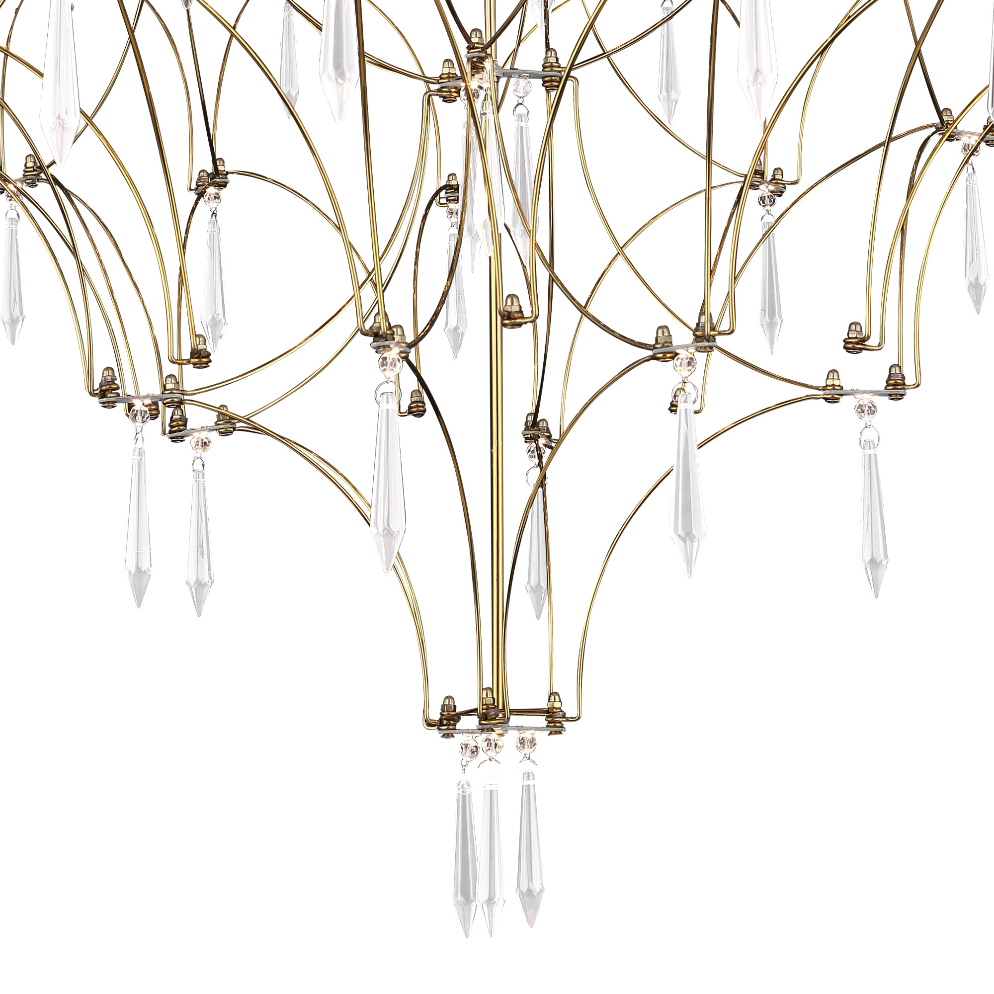 SL6601.203.114 Светильник подвесной ST-Luce Золотистый/Прозрачный LED 114*0,5W 3000K GRAVETTA