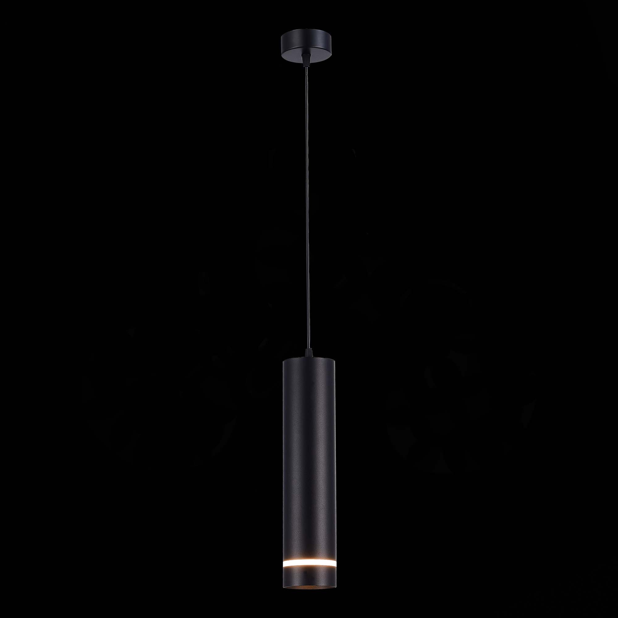 ST115.443.12 Светильник подвесной Черный LED 1*12W 4000K 936Lm Ra>90 120° IP20 D80xH300 165-265V Подвесные светильники