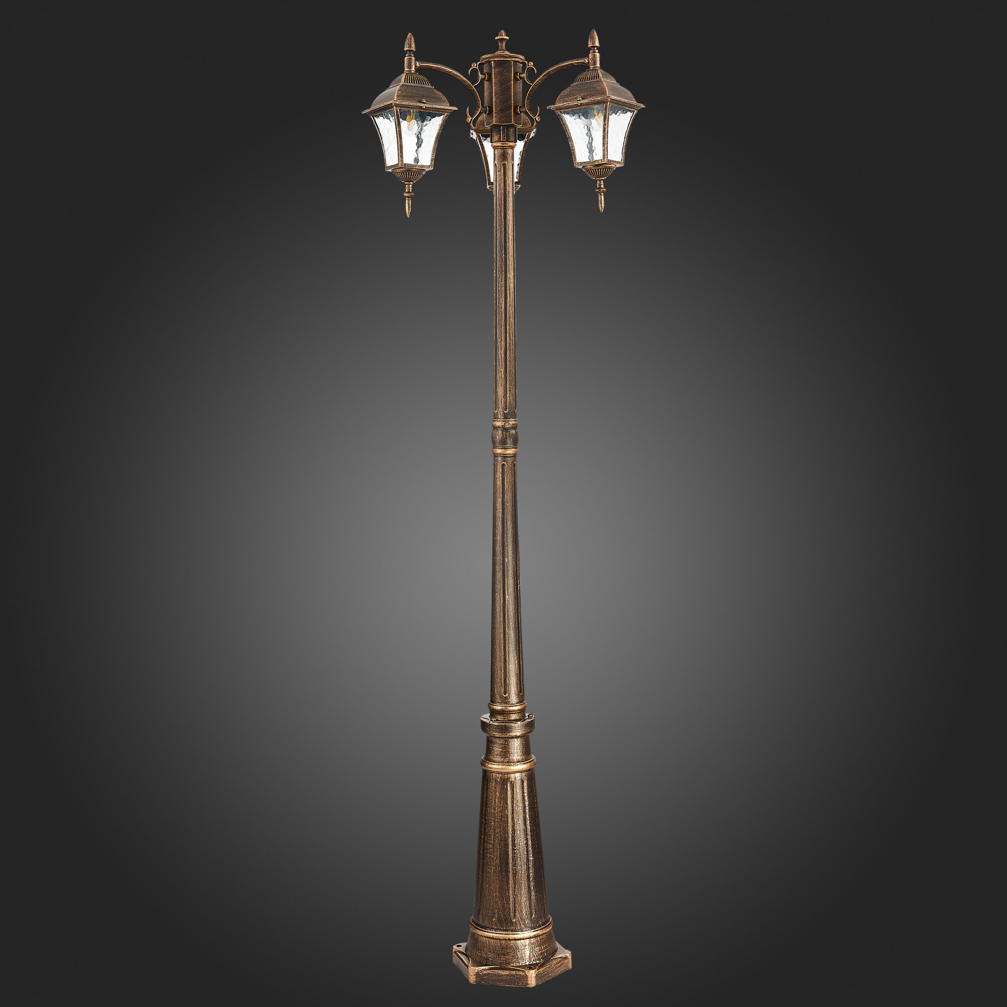 SL082.205.03 Светильник уличный наземный ST-Luce Бронза/Бронза, Прозрачный E27 3*60W DOMENICO