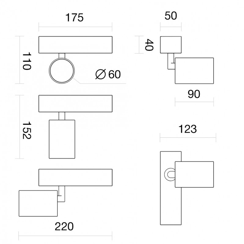 Спот LeDron SAGITONY S60 White