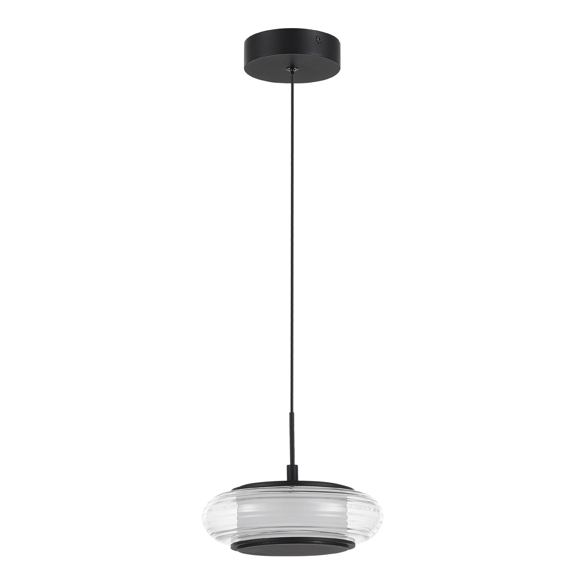 SL6239.403.01 Светильник подвесной ST-Luce черный/прозрачный LED 1*7W 3000K FRITTELA
