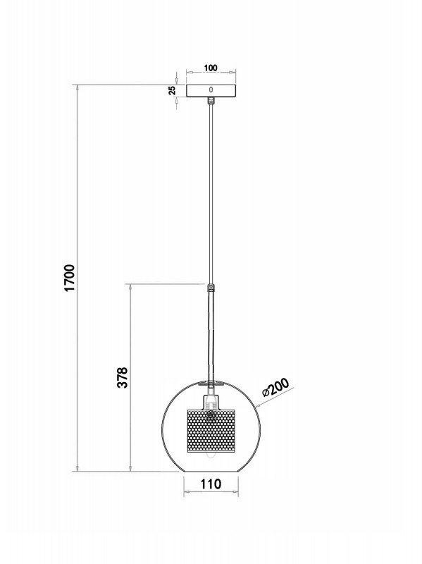 Подвесной светильник Freya FR8018PL-01BS