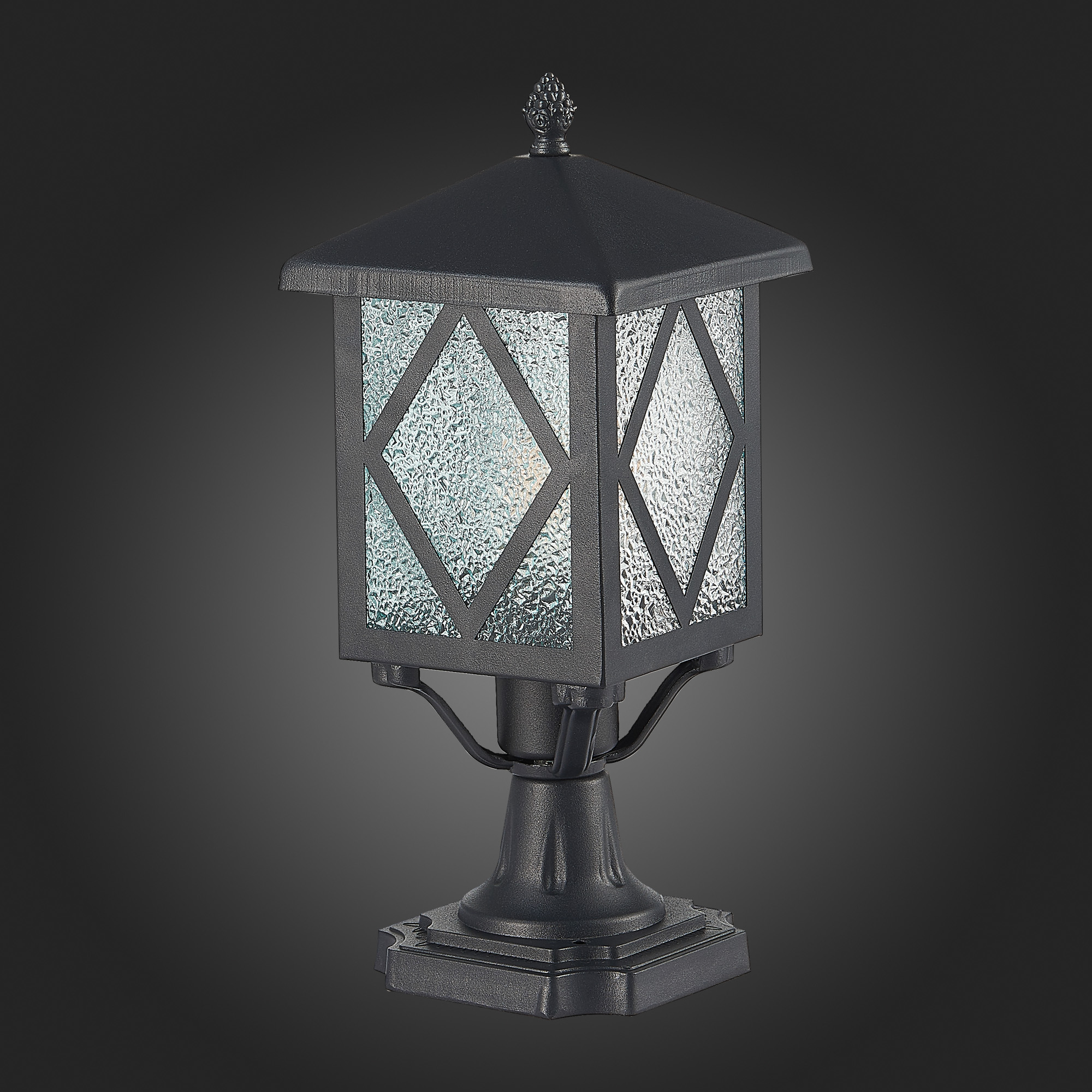 SL084.405.01 Светильник уличный наземный ST-Luce Черный/Черный, Прозрачный E27 1*60W LORNE