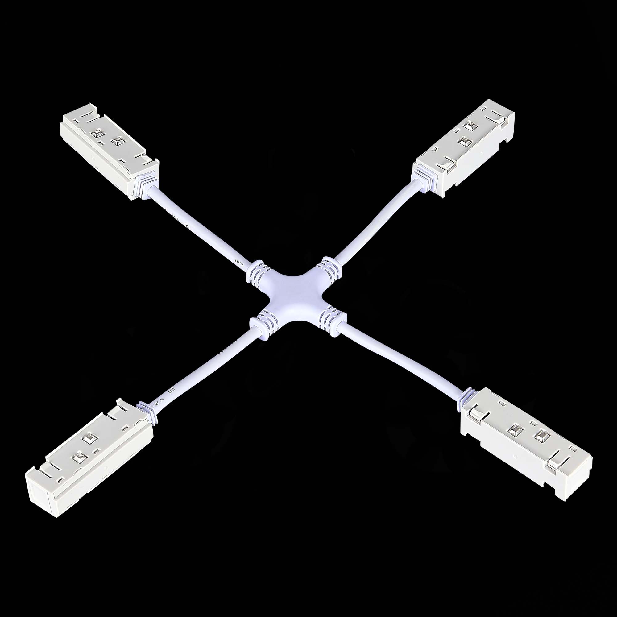 ST006.569.00 Коннектор питания X-образный для магнитного шинопровода ST-Luce Белый SKYLINE 48