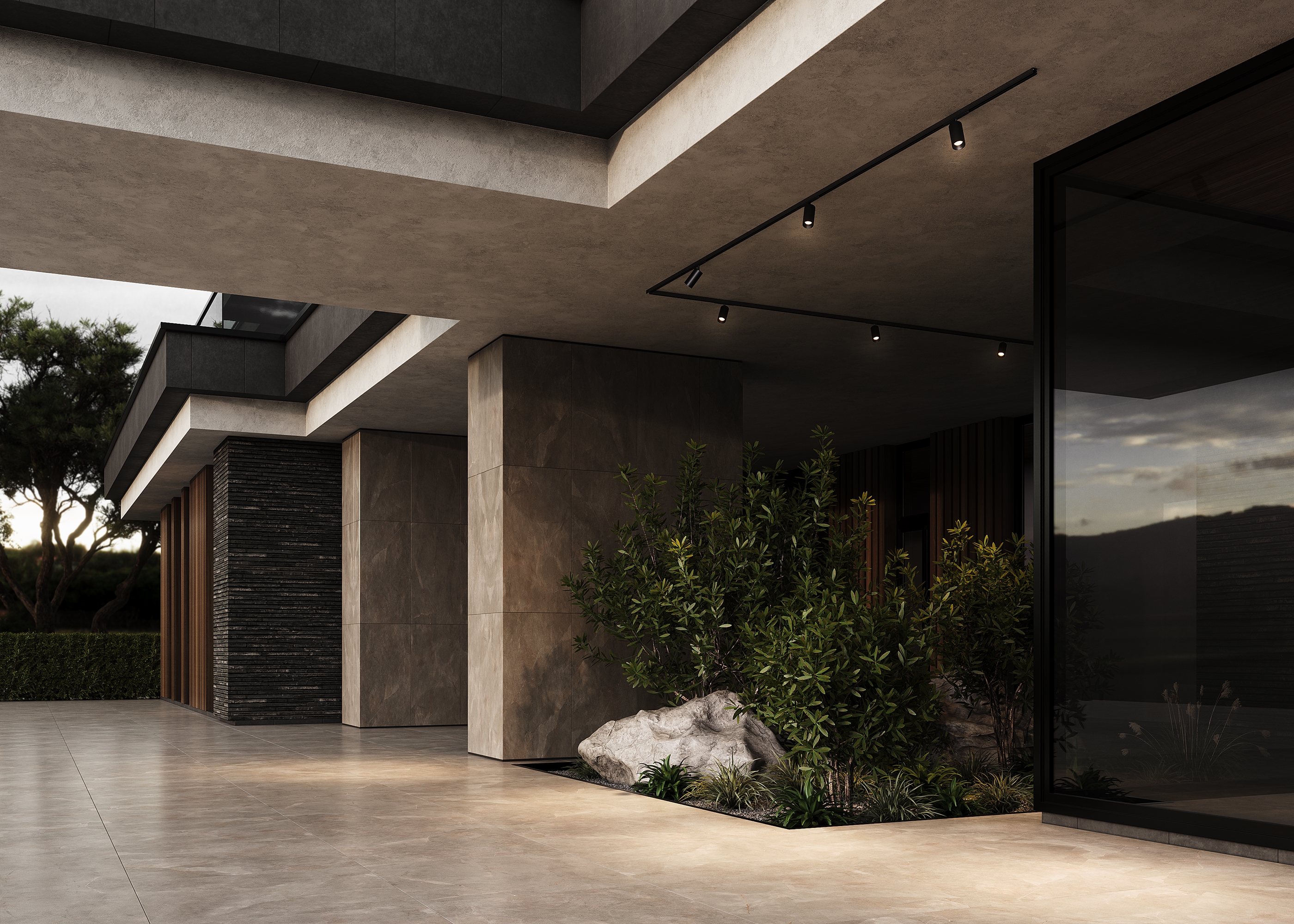 Уличный трековый светильник Outdoor O-TR02-1-S-20WB3K