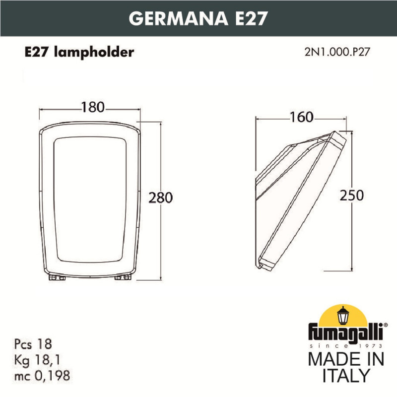 Светильник настенный Fumagalli 2N1.000.000.LYF1R