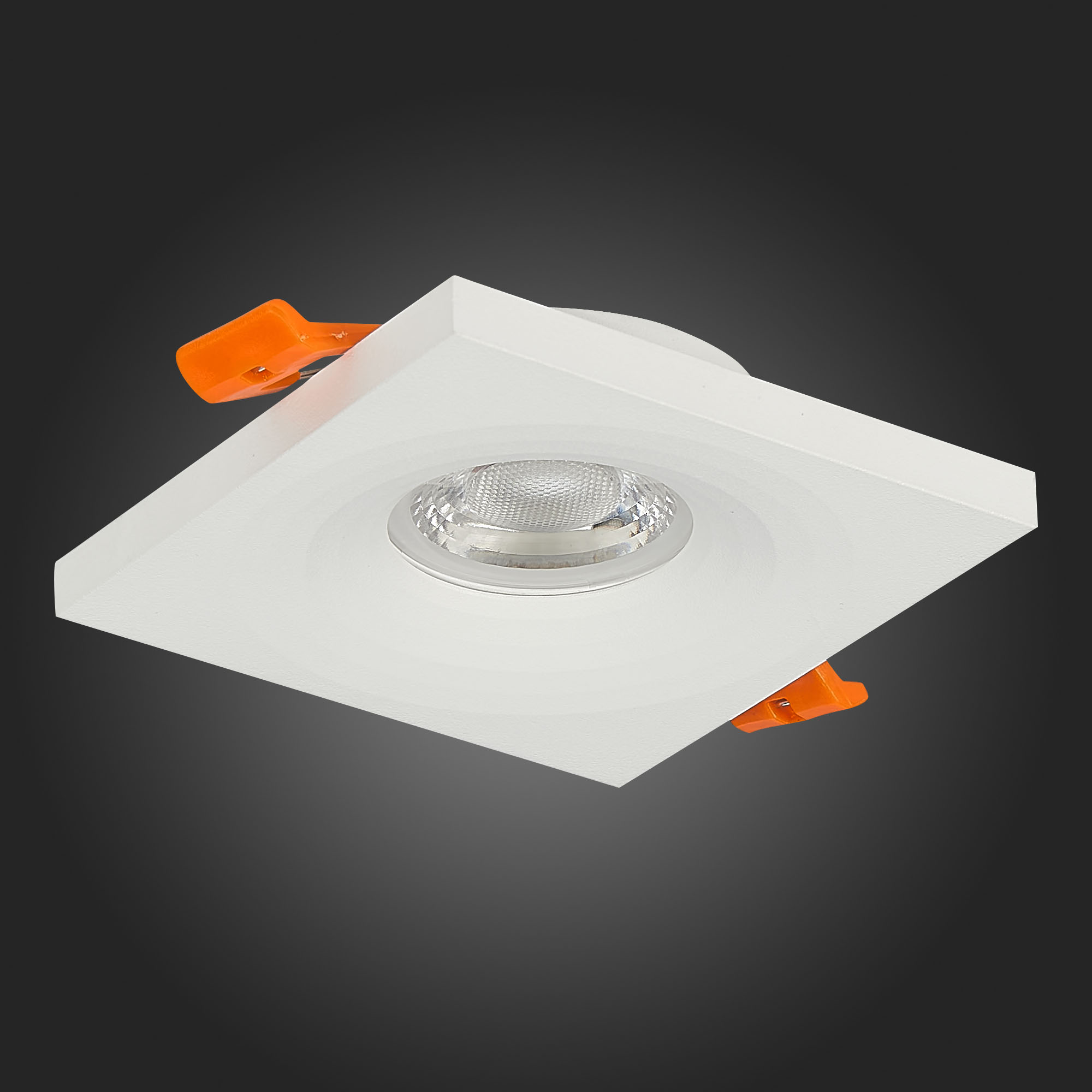 ST205.518.01 Св-к встр. Белый GU10 1*50W  L94xW94xH27 220V Без ламп Встраиваемые светильники