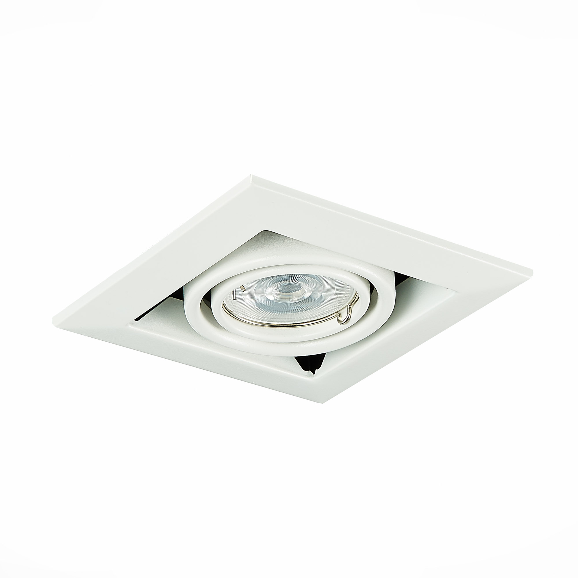 ST250.558.01 Св-к встр. Черный, Белый GU10 1*50W  IP20 L126xW126xH70 220V Без ламп Встраиваемые светильники