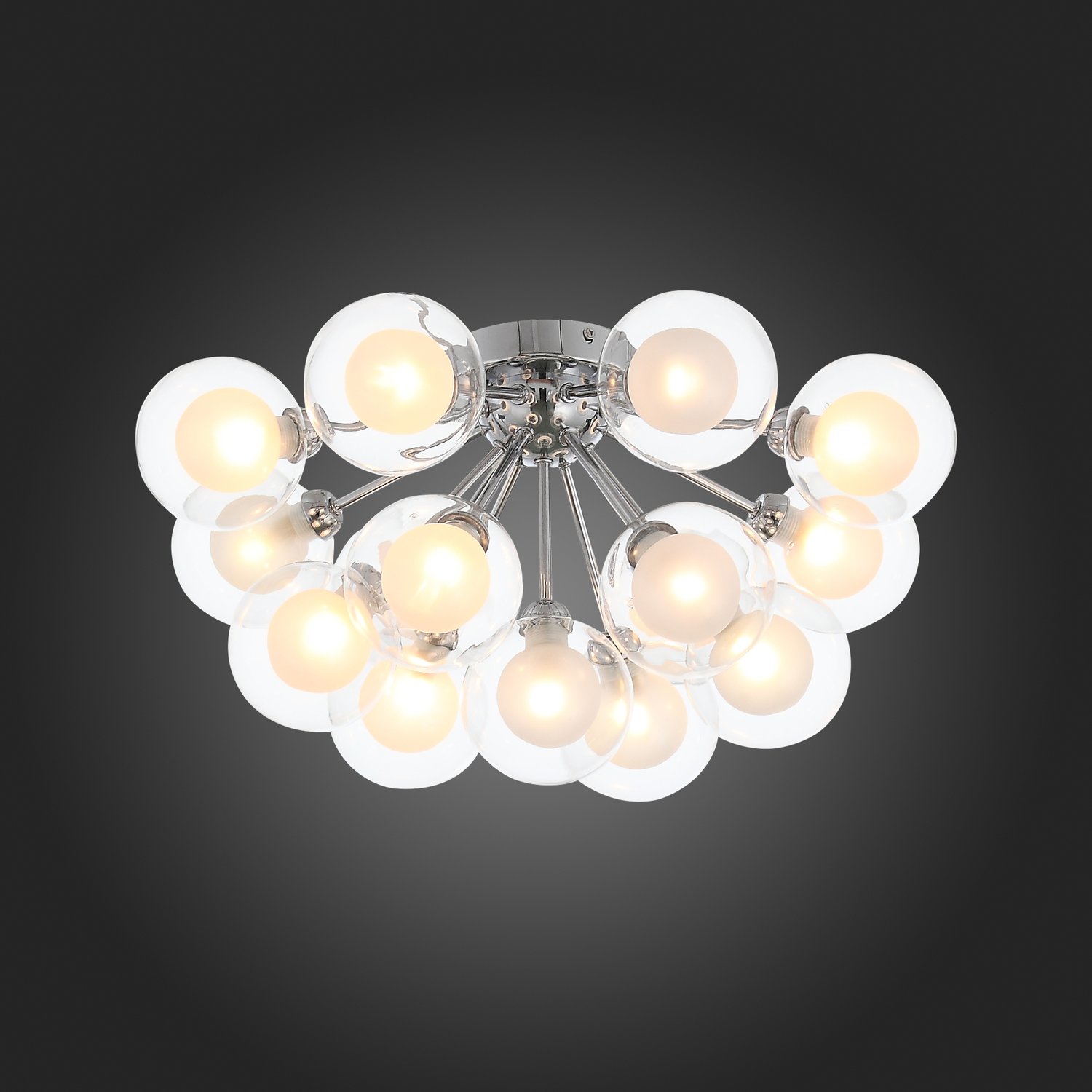 SL431.102.15 Люстра потолочная ST-Luce Хром/Прозрачный, Белый G9 15*5W DUALITA