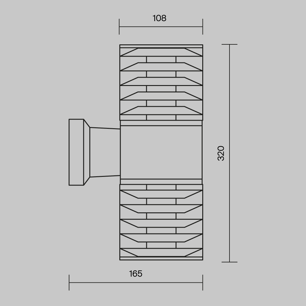 Настенный светильник (бра) Outdoor O576WL-02GR