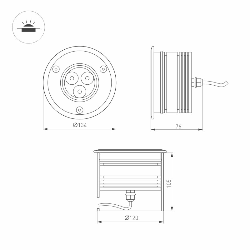 Тротуарный светильник Arlight 024961