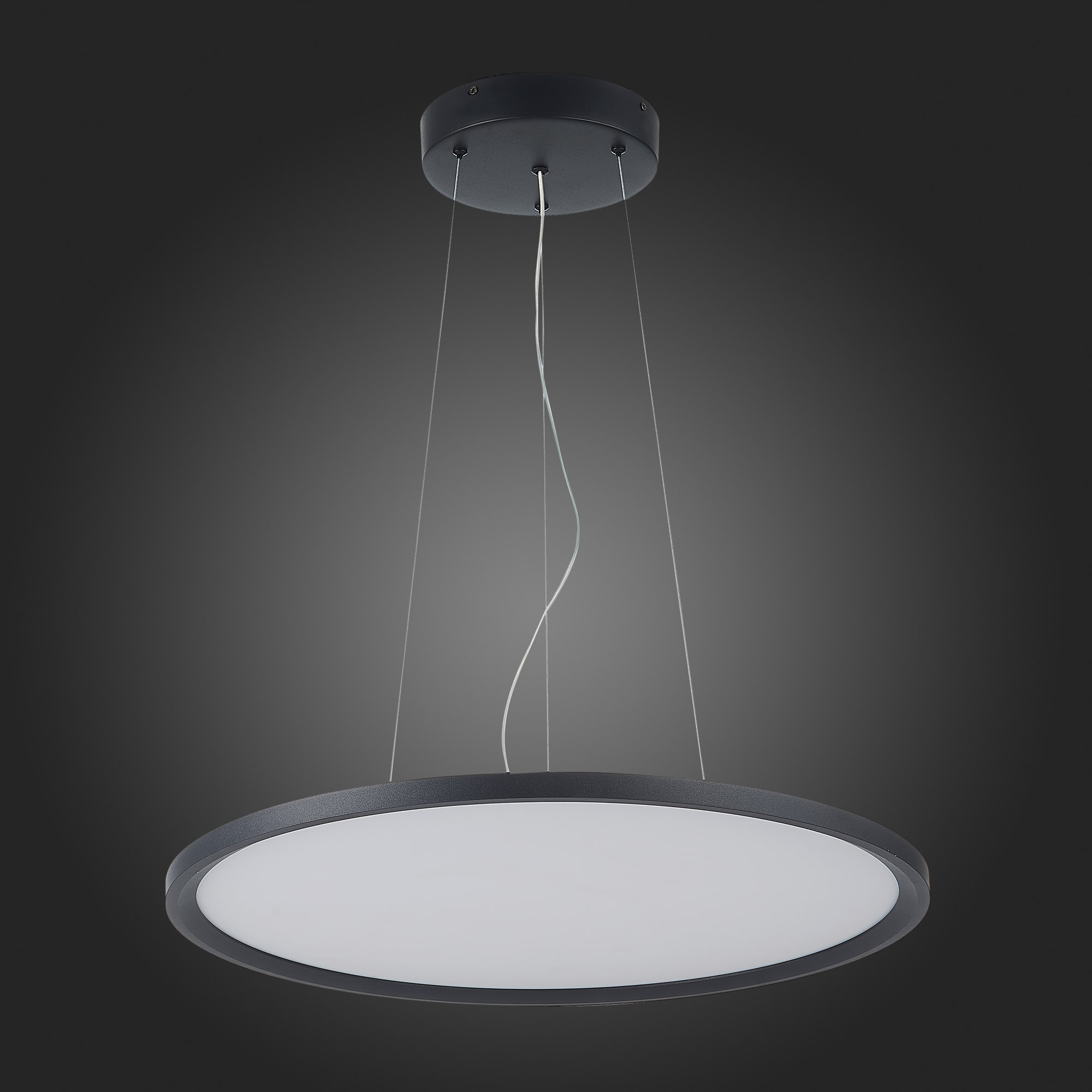 ST602.443.56 Светильник подвесной Черный LED 1*56W 4000K 5 040Lm Ra>80 120 IP20 D600xH36 185-265V Подвесные светильники