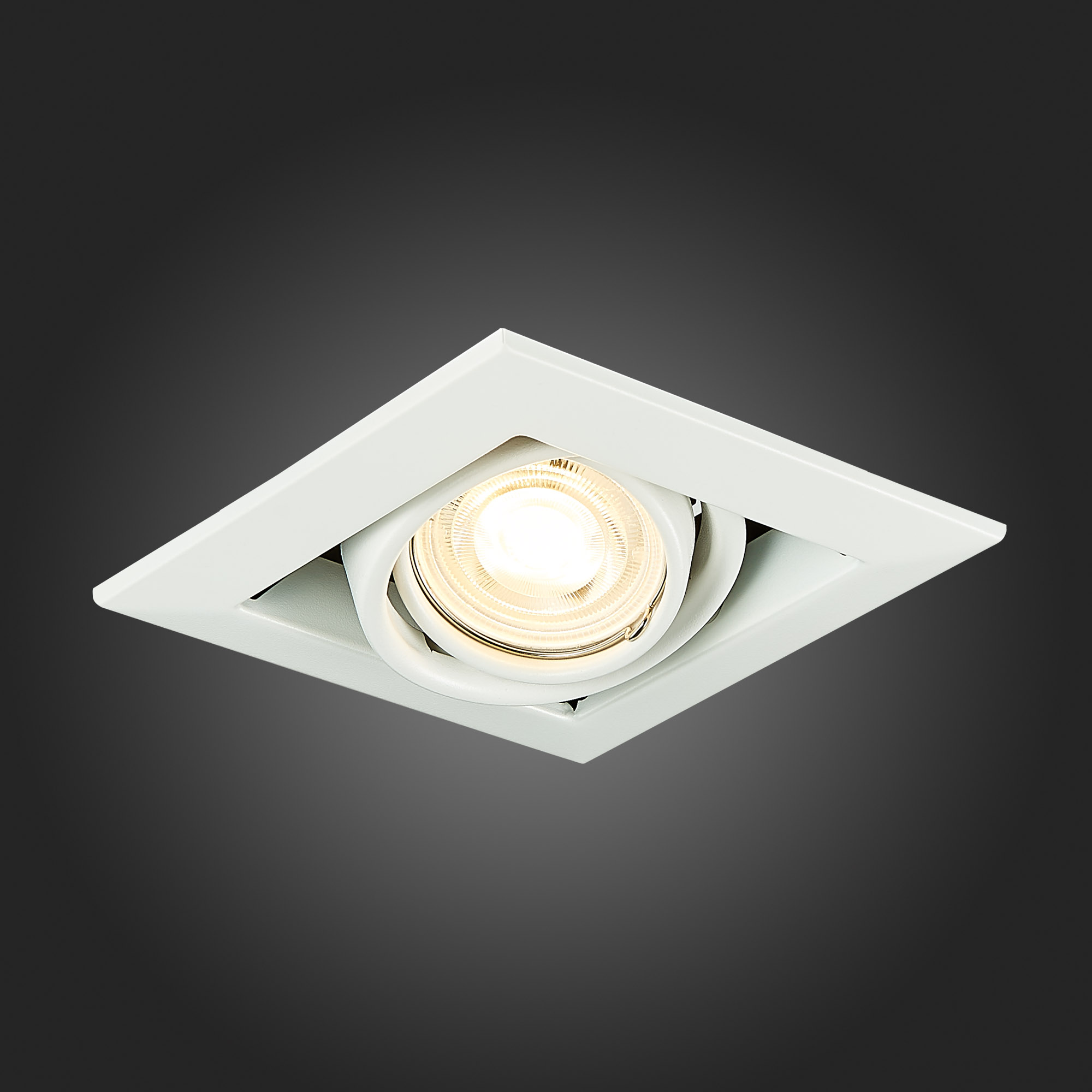 ST250.558.01 Св-к встр. Черный, Белый GU10 1*50W  IP20 L126xW126xH70 220V Без ламп Встраиваемые светильники