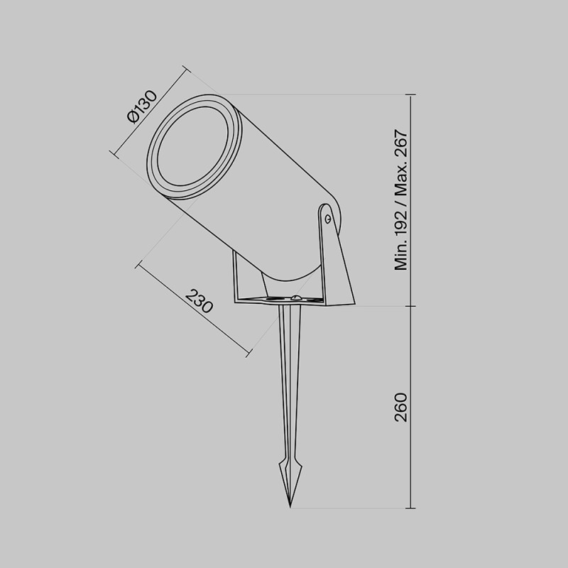 Грунтовый светильник Maytoni O050FL-L30W3K