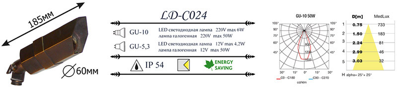 Грунтовый светильник LD-Lighting LD-C024