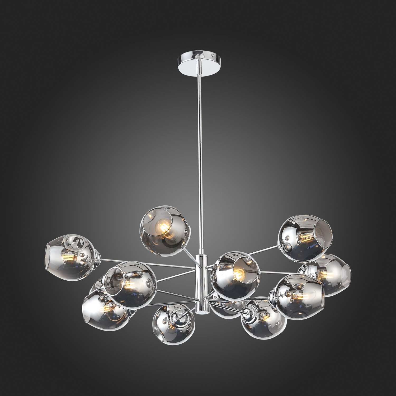 SL1500.103.12 Светильник потолочный ST-Luce Хром/Дымчатый E14 12*40W FOVIA