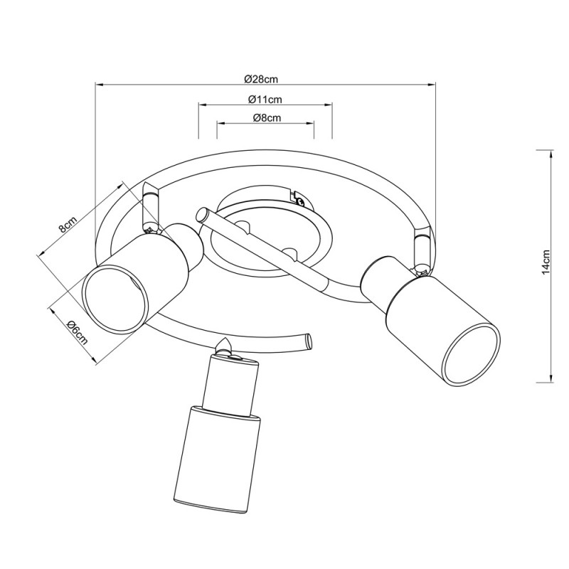 Спот ARTE Lamp A4510PL-3SS