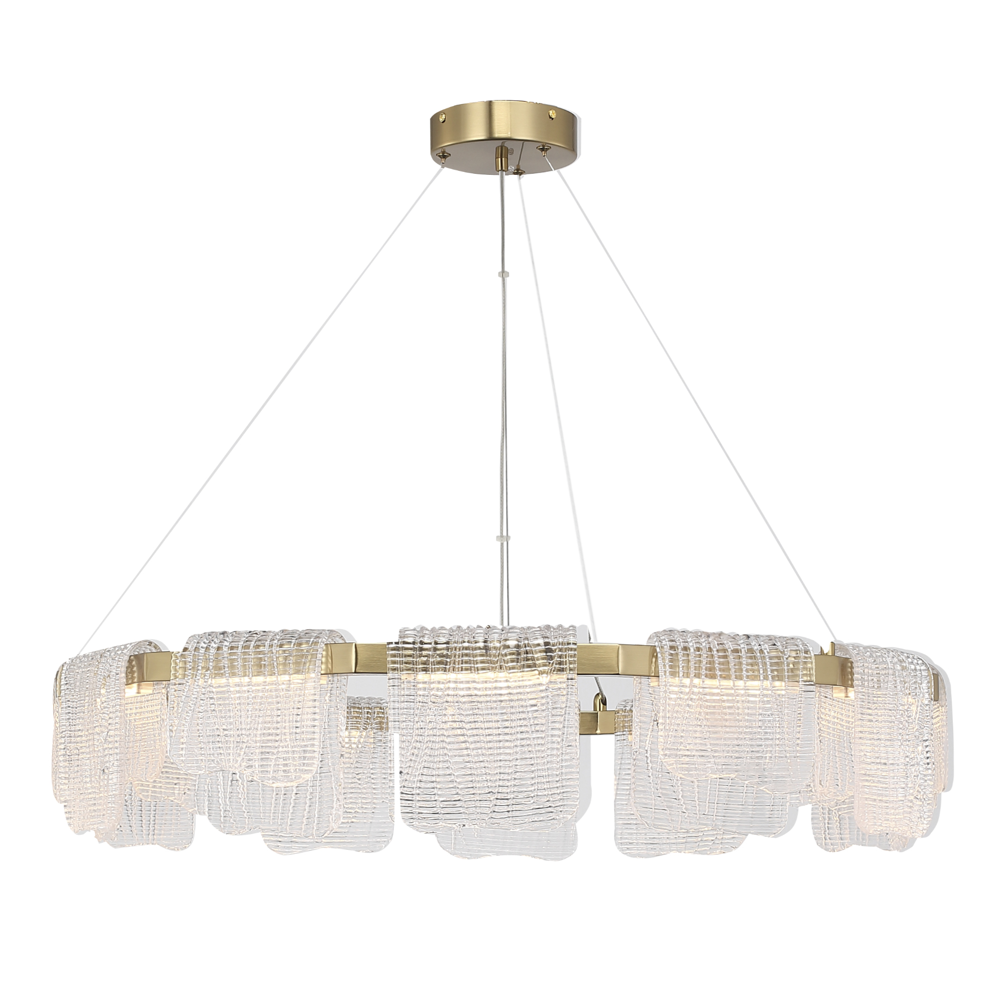SL6021.203.66 Светильник подвесной ST-Luce золотистый/прозрачный LED 1*66W 3000K VOILE