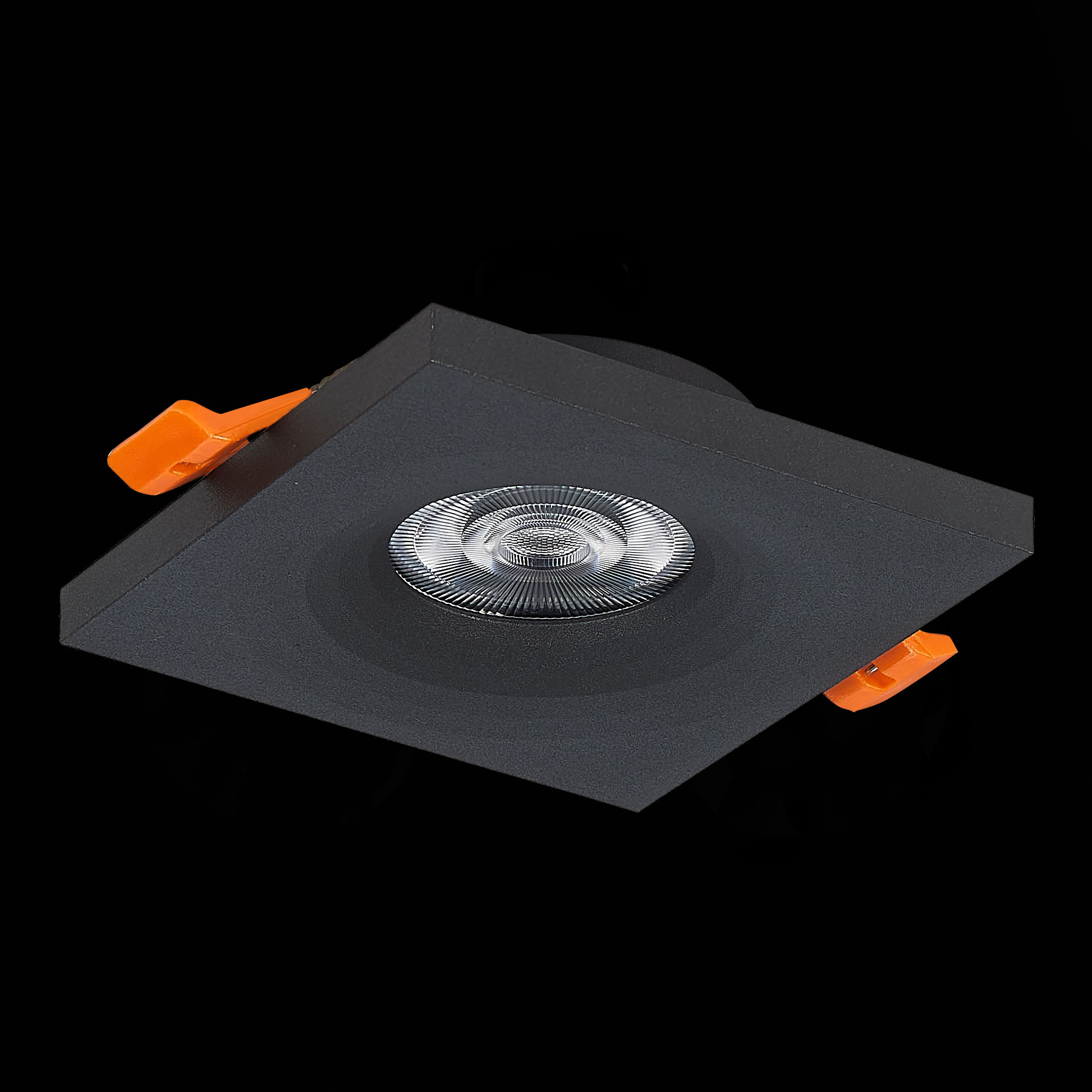 ST205.418.01 Св-к встр. Черный GU10 1*50W  L94xW94xH27 220V Без ламп Встраиваемые светильники