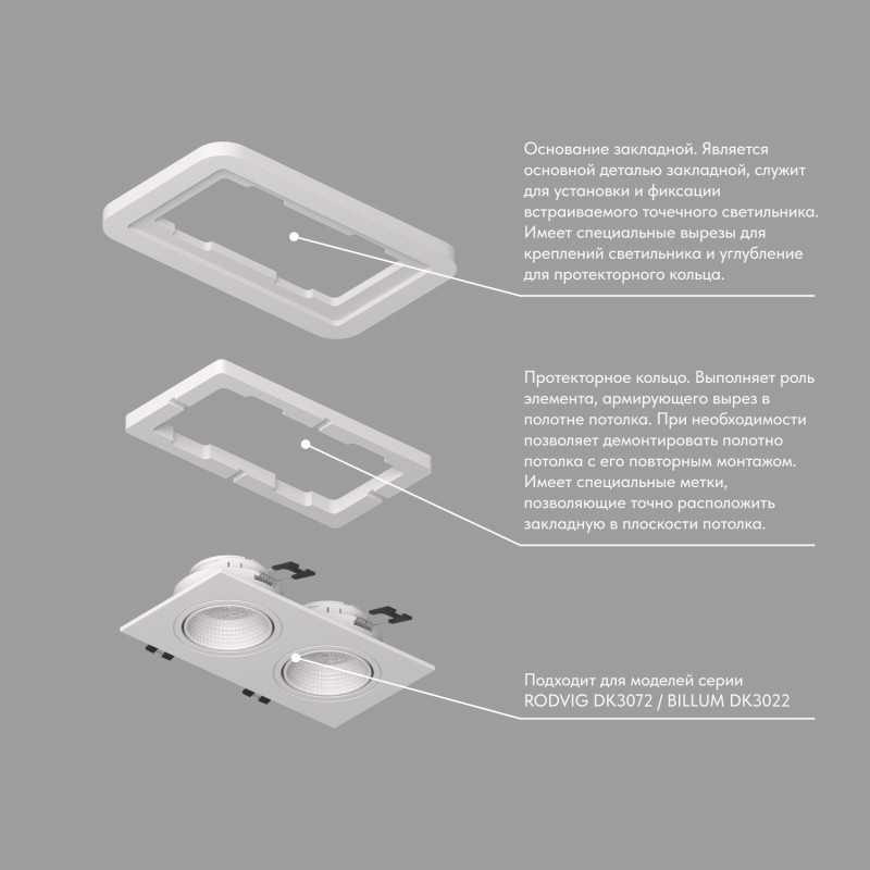 База встраиваемая Denkirs DK3022/72-SCB