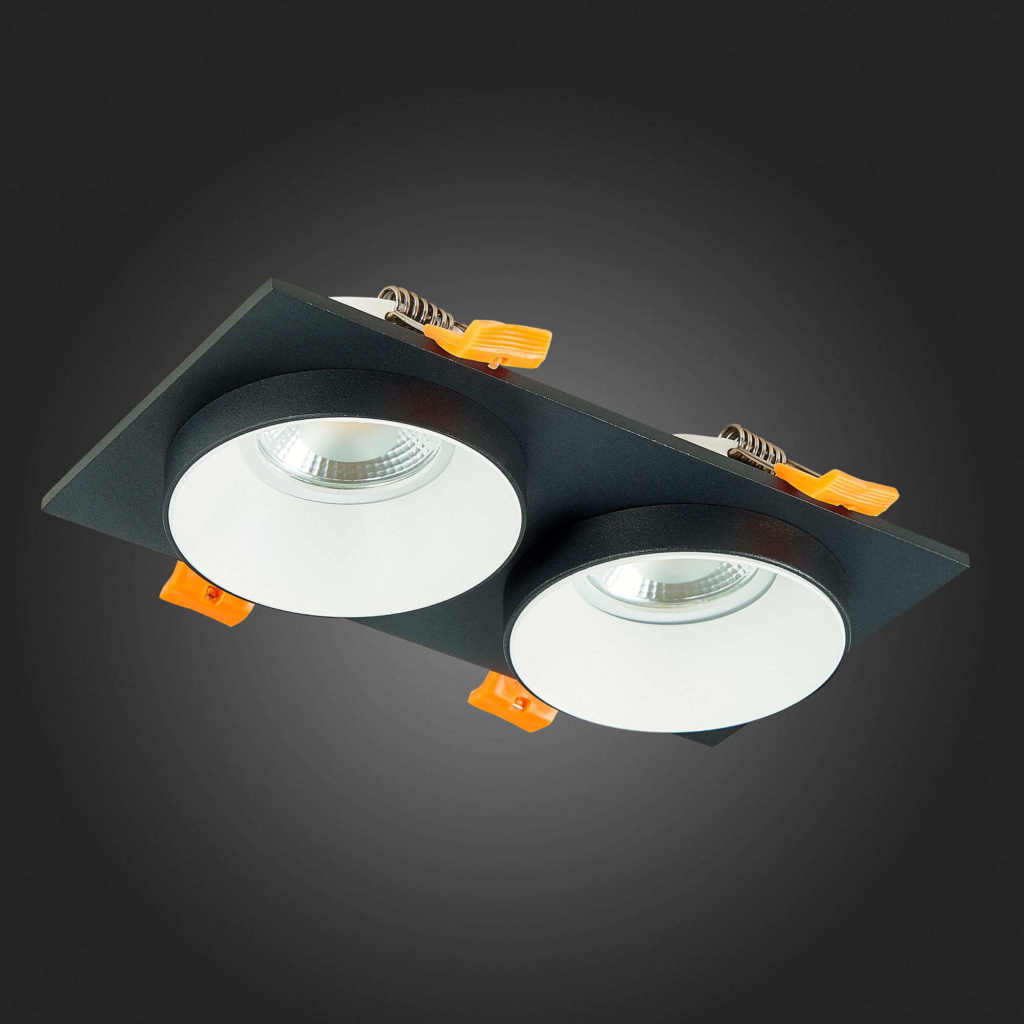 ST206.428.02 Св-к встр. Черный GU10 2*50W  IP20 L175xW92xH38 220V Без ламп Встраиваемые светильники