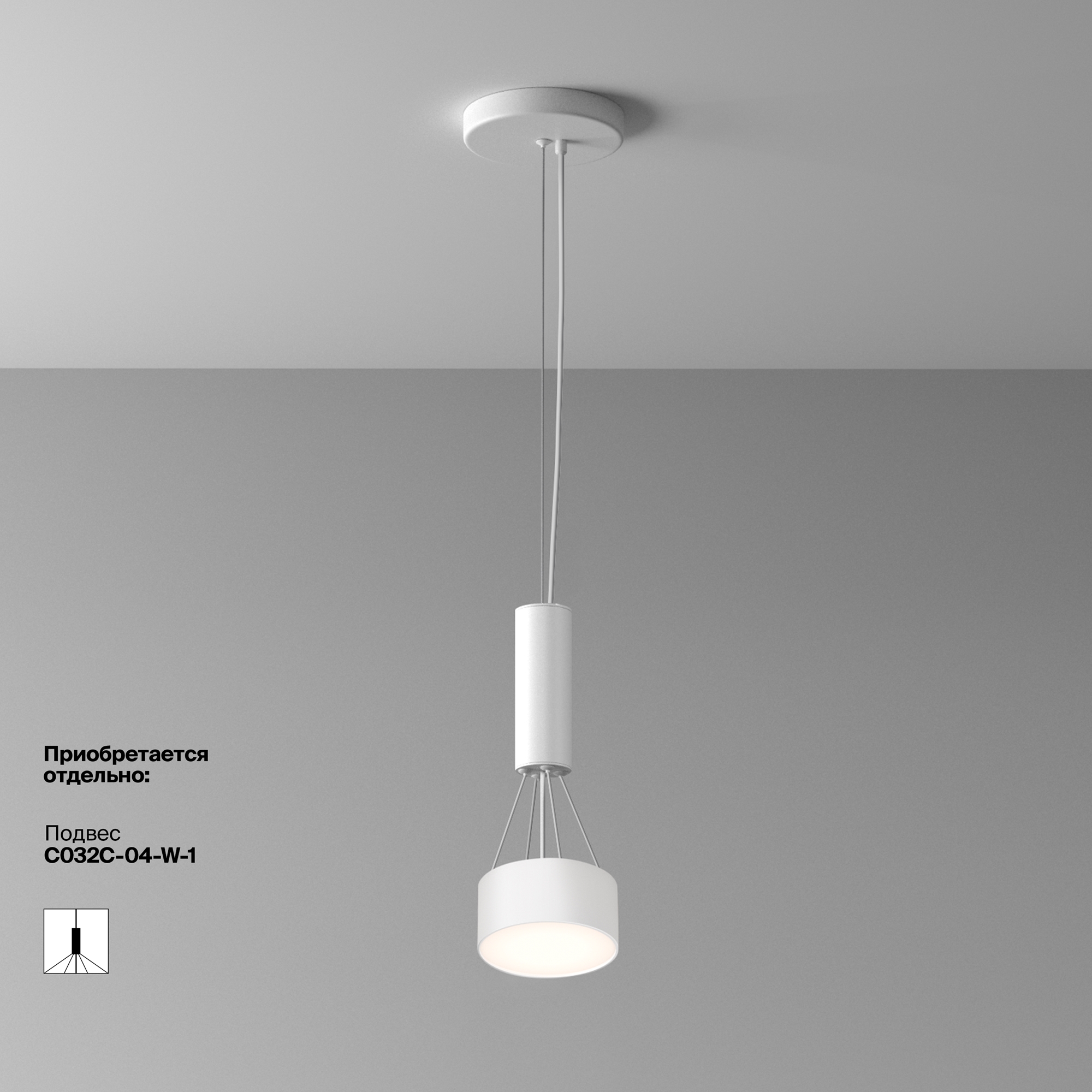 Потолочный светильник Technical C032CL-12W4K-RD-W