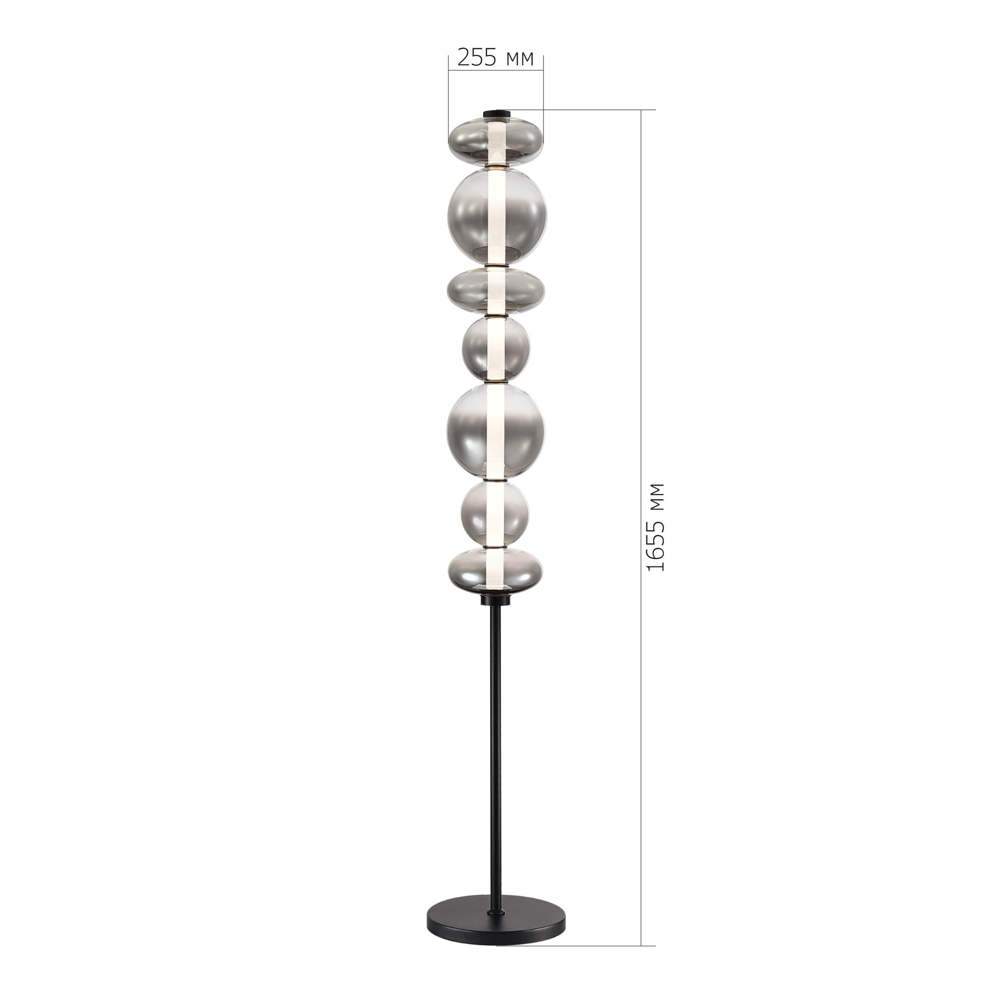 SL6119.405.40 Светильник напольный ST-Luce Черный/Дымчато-Серый LED 1*40W 3000K PERLINA