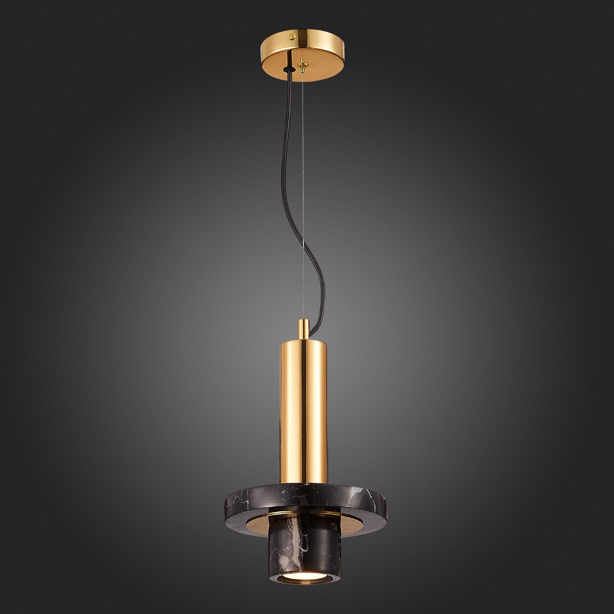 SL1210.403.01 Светильник подвесной ST-Luce Золотистый/Черный GU10 1*5W PIETRA