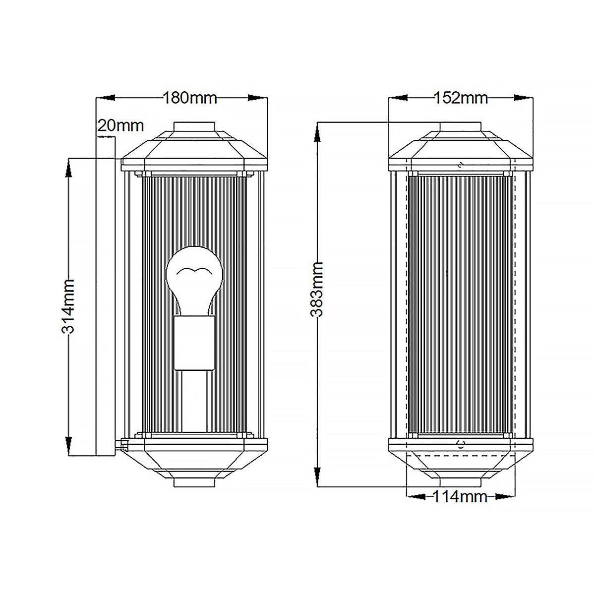 Настенный фонарь Hinkley, Арт. QN-CASTELLE-M-BLK