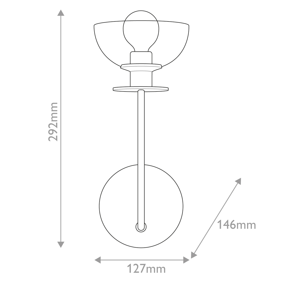 Бра Alora Mood, Арт. ALM-SYLVIA-1WB-BG-CL